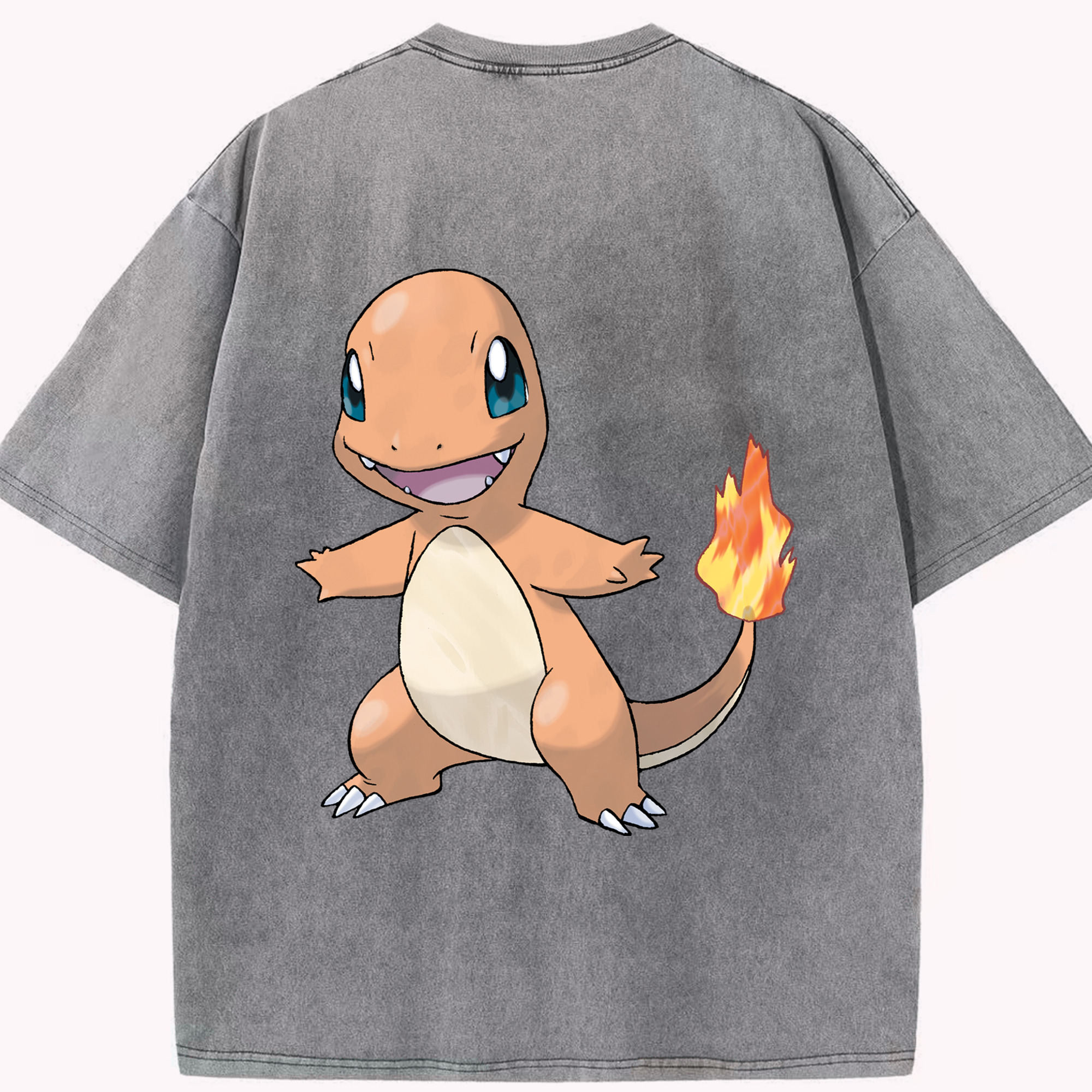 （画像用） ポケットモンスター Pokémon 綿100% ヴィンテージ風 半袖Tシャツ（背面プリント）