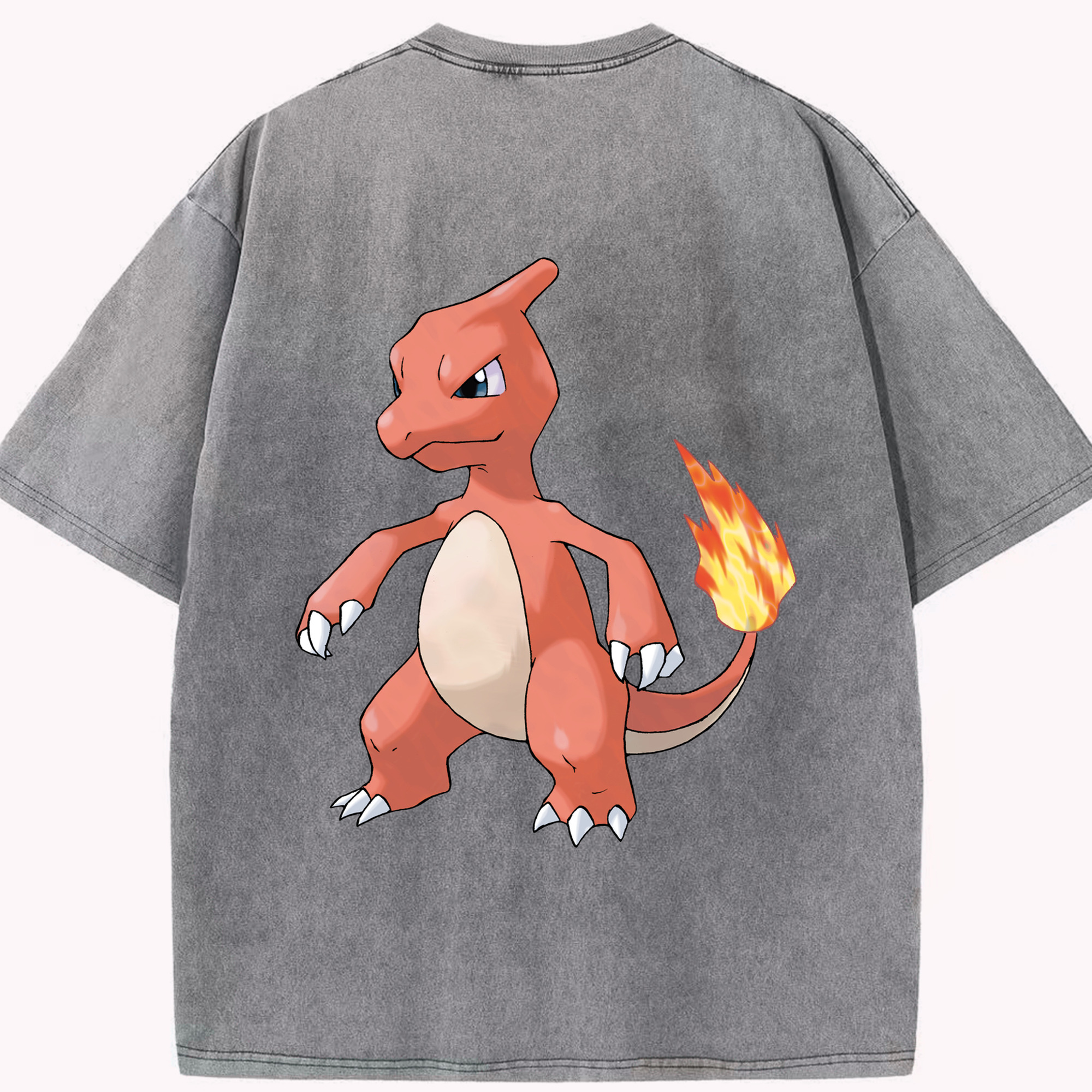 （画像用） ポケットモンスター Pokémon 綿100% ヴィンテージ風 半袖Tシャツ（背面プリント）
