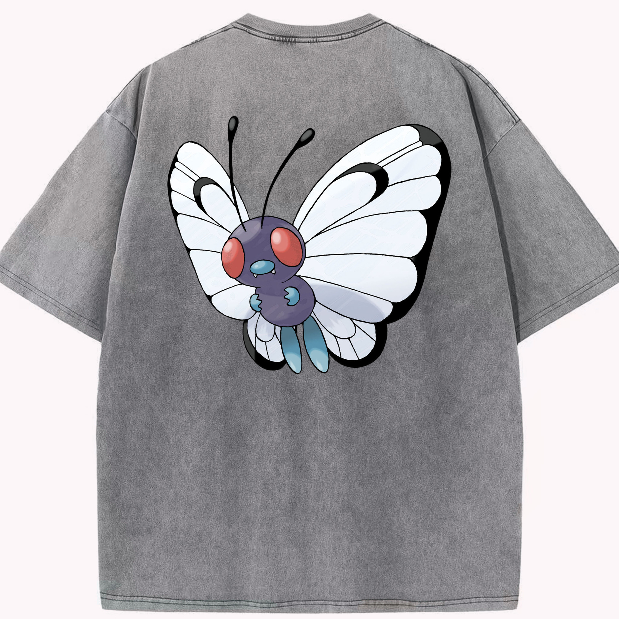 （画像用） ポケットモンスター Pokémon 綿100% ヴィンテージ風 半袖Tシャツ（背面プリント）