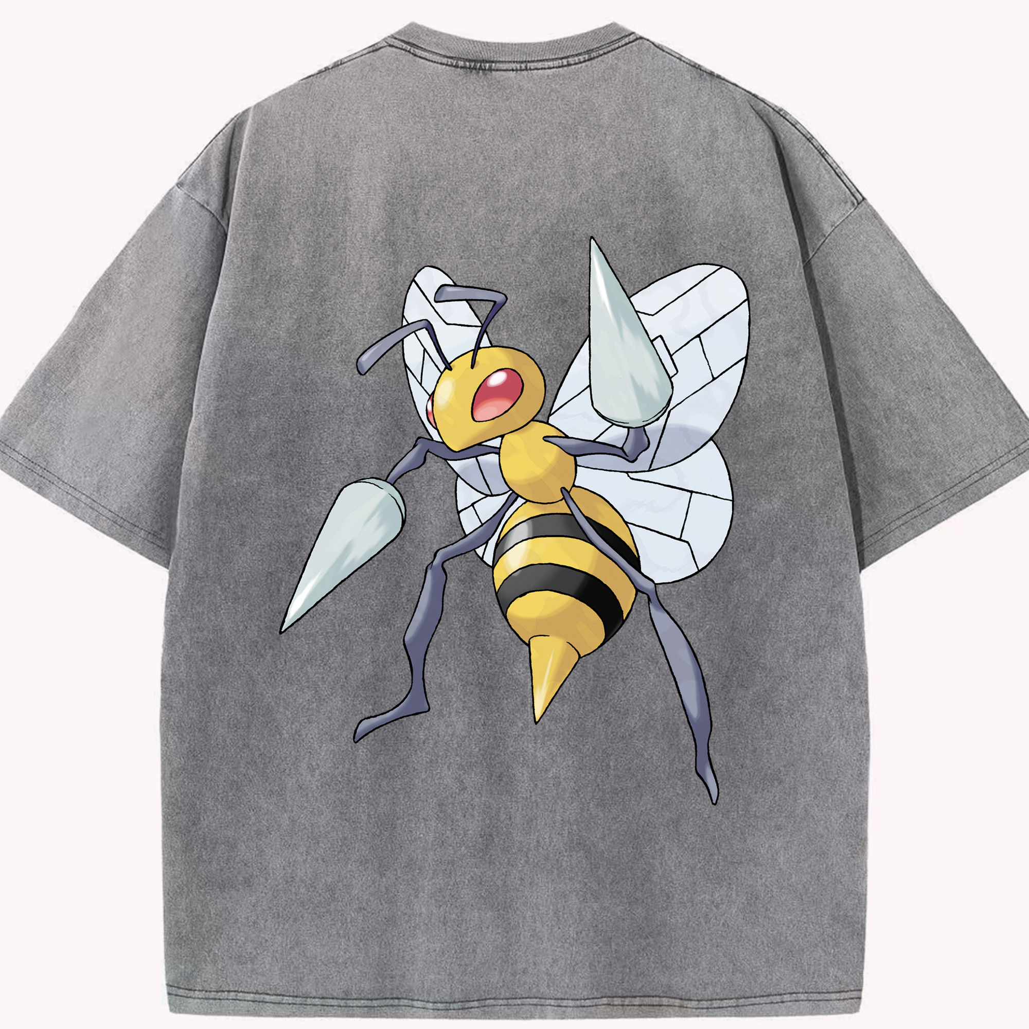 （画像用） ポケットモンスター Pokémon 綿100% ヴィンテージ風 半袖Tシャツ（背面プリント）