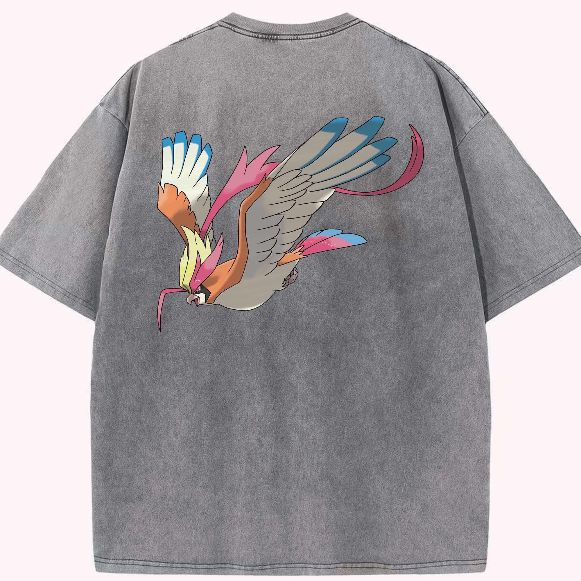 （画像用） ポケットモンスター Pokémon 綿100% ヴィンテージ風 半袖Tシャツ（背面プリント）
