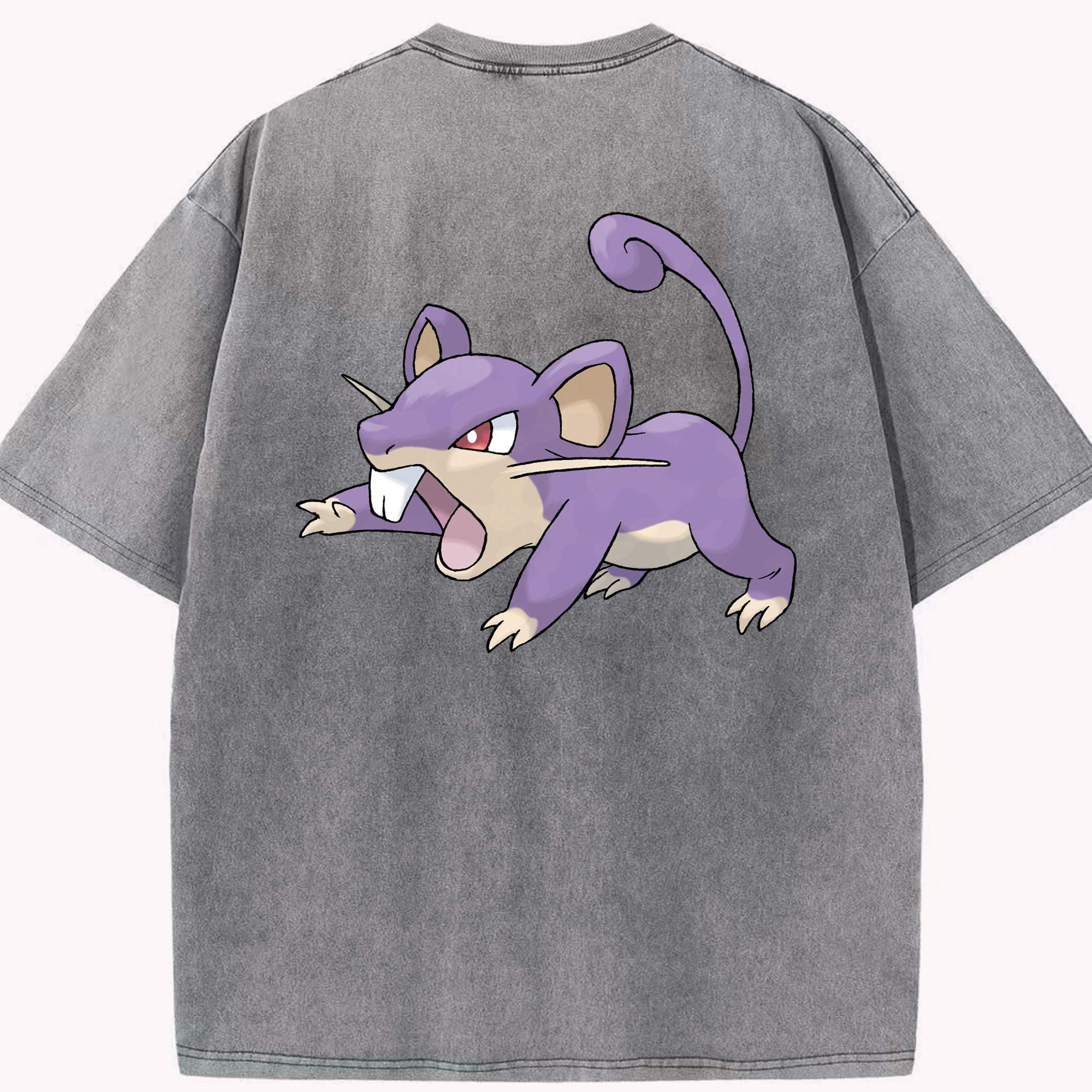 （画像用） ポケットモンスター Pokémon 綿100% ヴィンテージ風 半袖Tシャツ（背面プリント）
