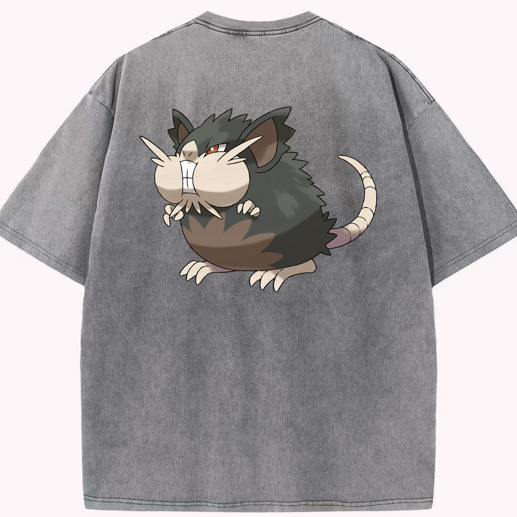 （画像用） ポケットモンスター Pokémon 綿100% ヴィンテージ風 半袖Tシャツ（背面プリント）