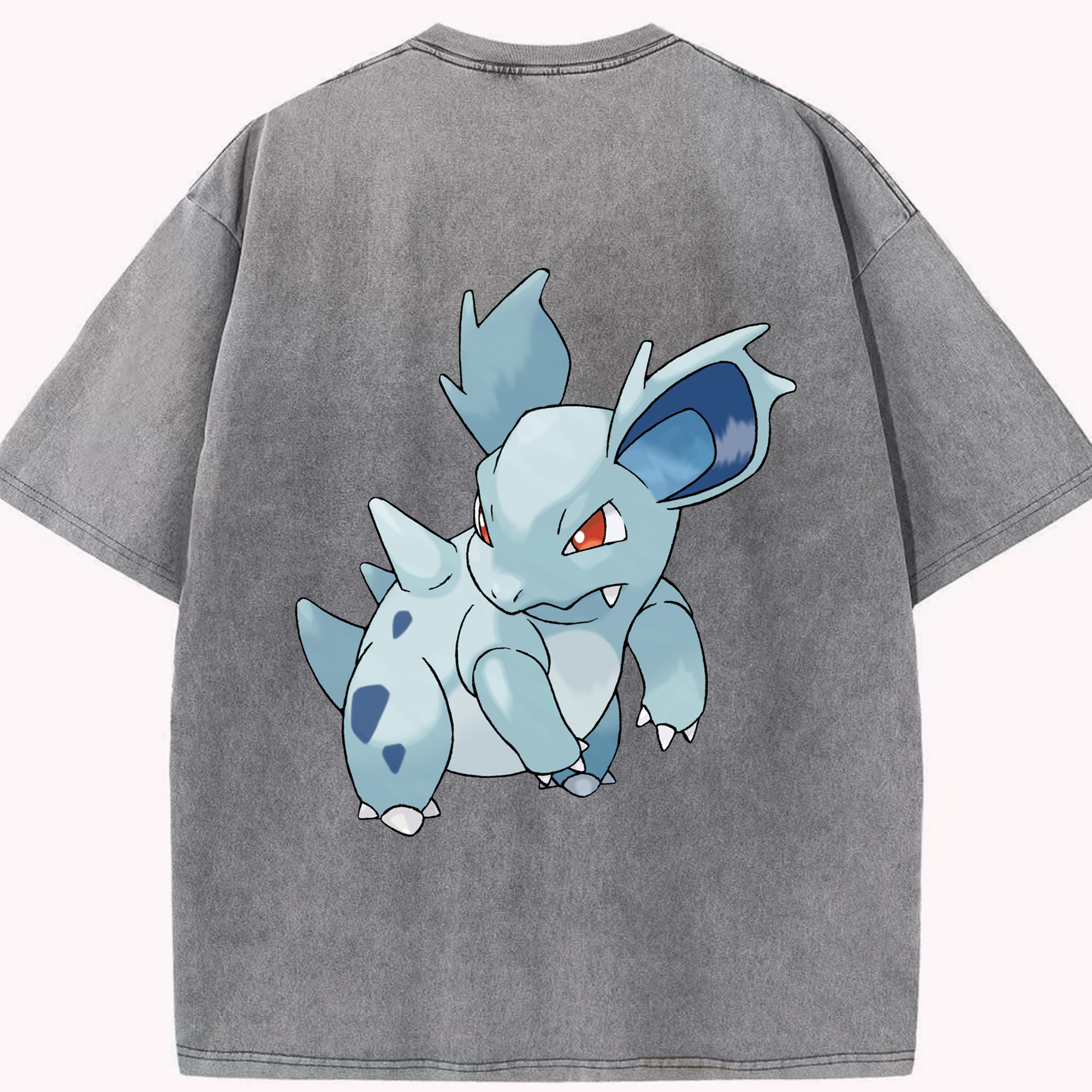 （画像用） ポケットモンスター Pokémon 綿100% ヴィンテージ風 半袖Tシャツ（背面プリント）