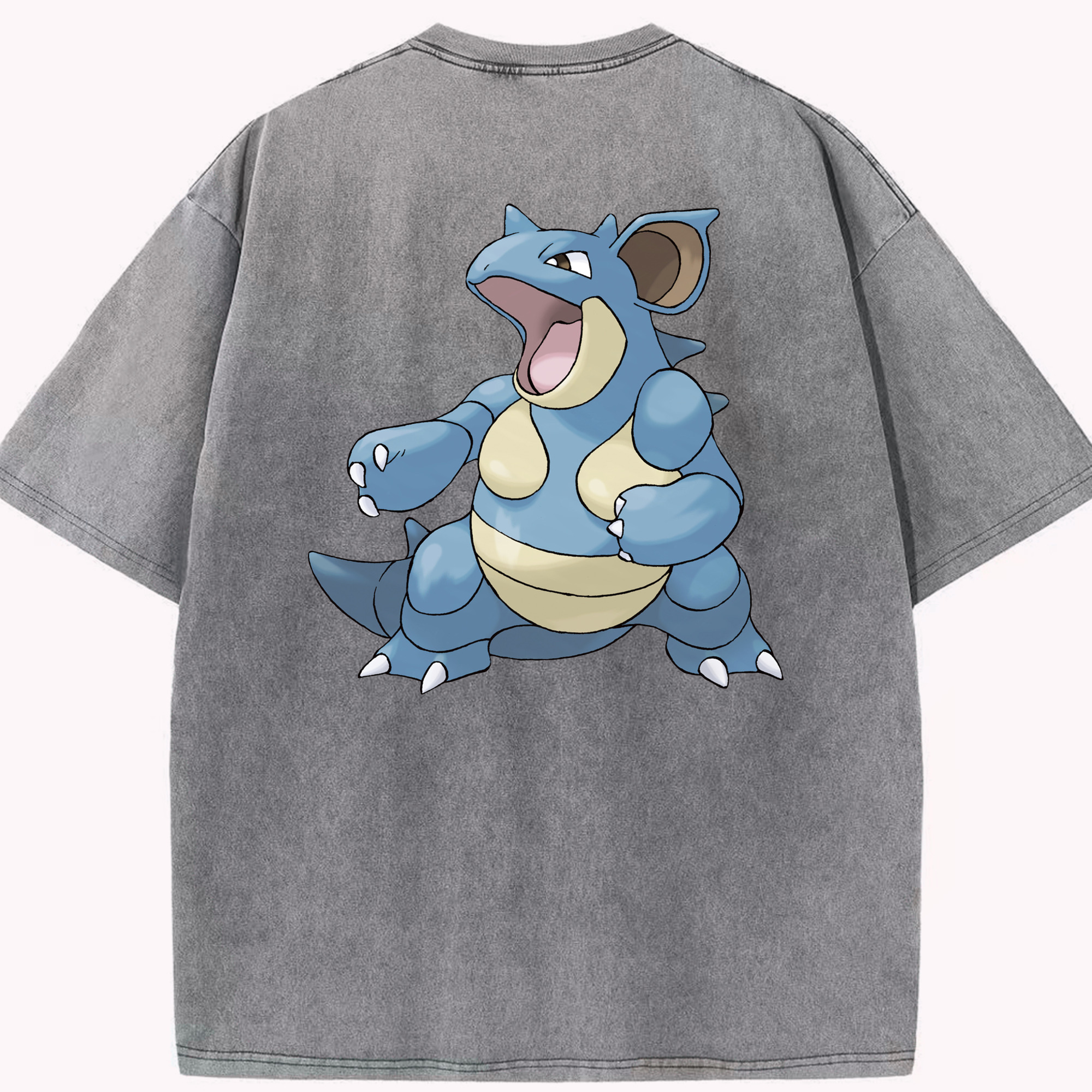 （画像用） ポケットモンスター Pokémon 綿100% ヴィンテージ風 半袖Tシャツ（背面プリント）
