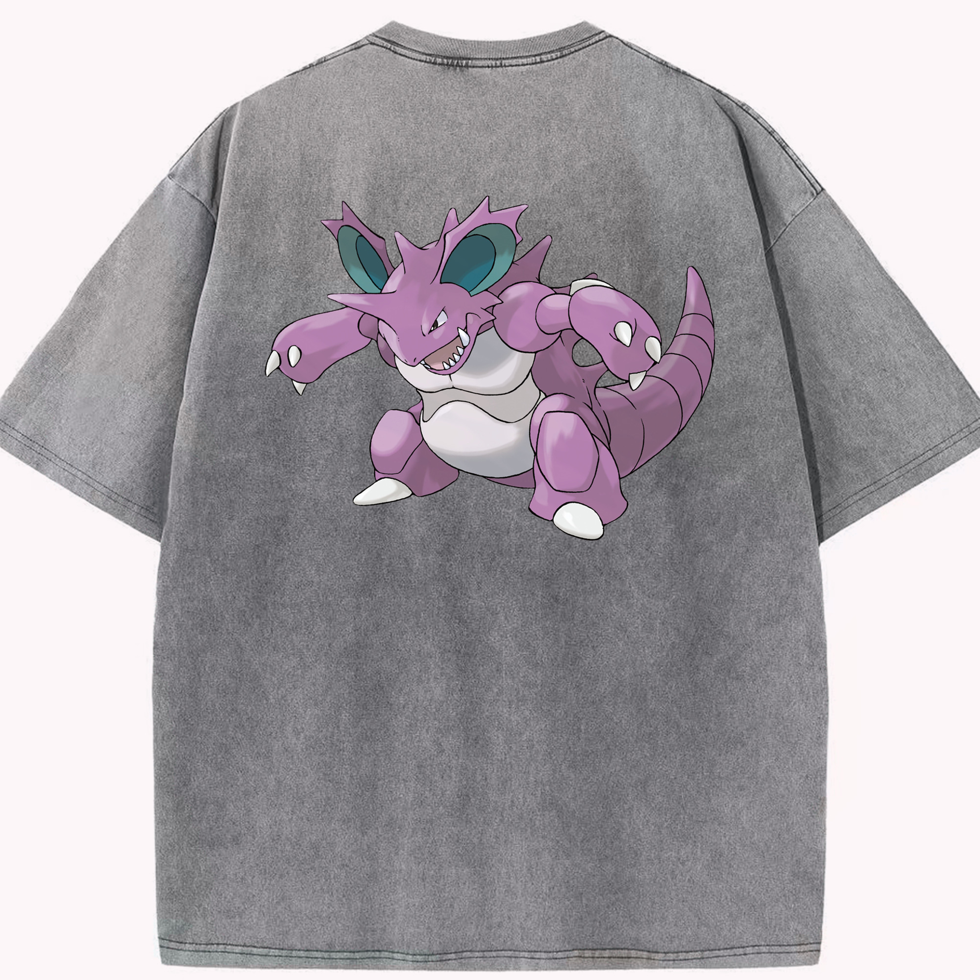 （画像用） ポケットモンスター Pokémon 綿100% ヴィンテージ風 半袖Tシャツ（背面プリント）