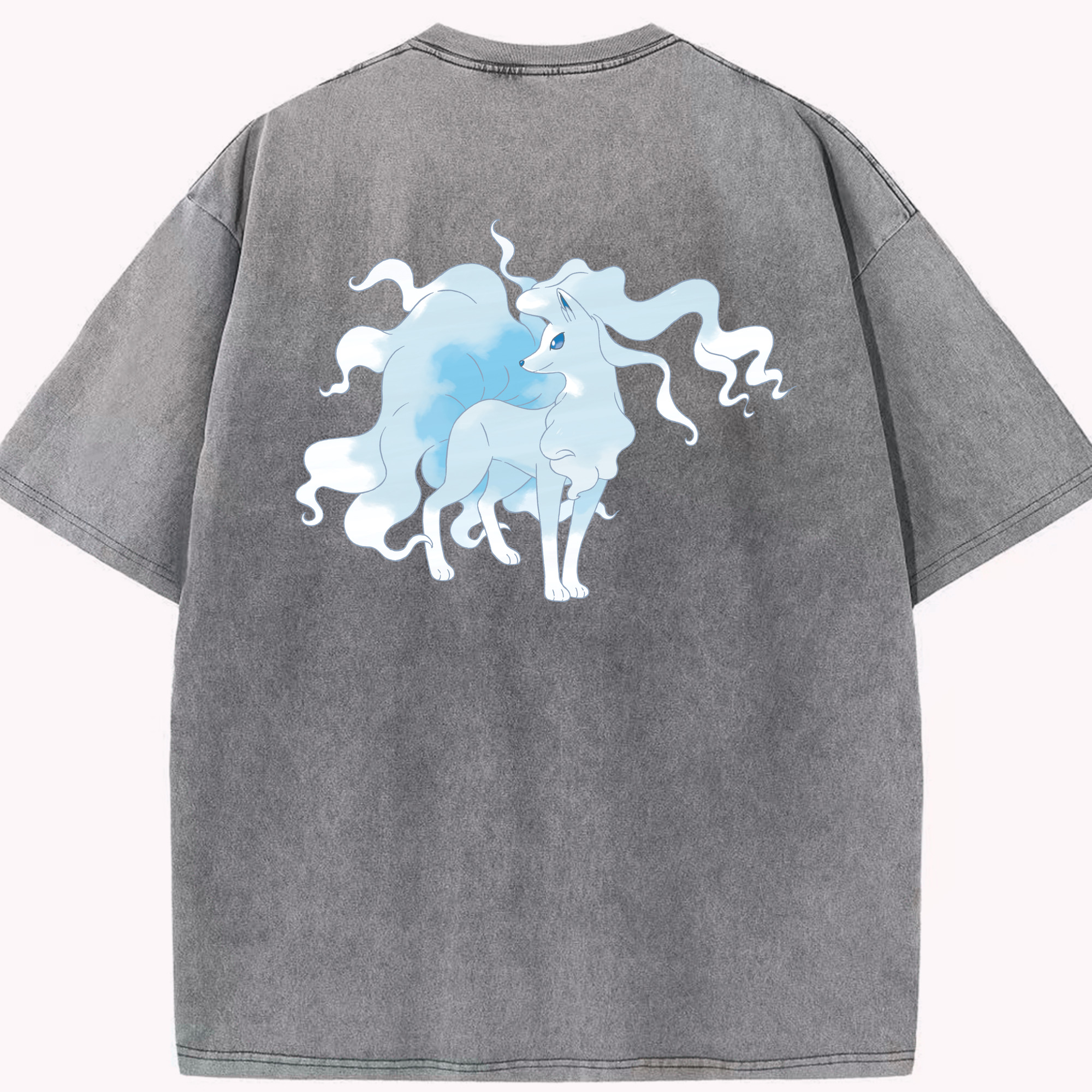 （画像用） ポケットモンスター Pokémon 綿100% ヴィンテージ風 半袖Tシャツ（背面プリント）