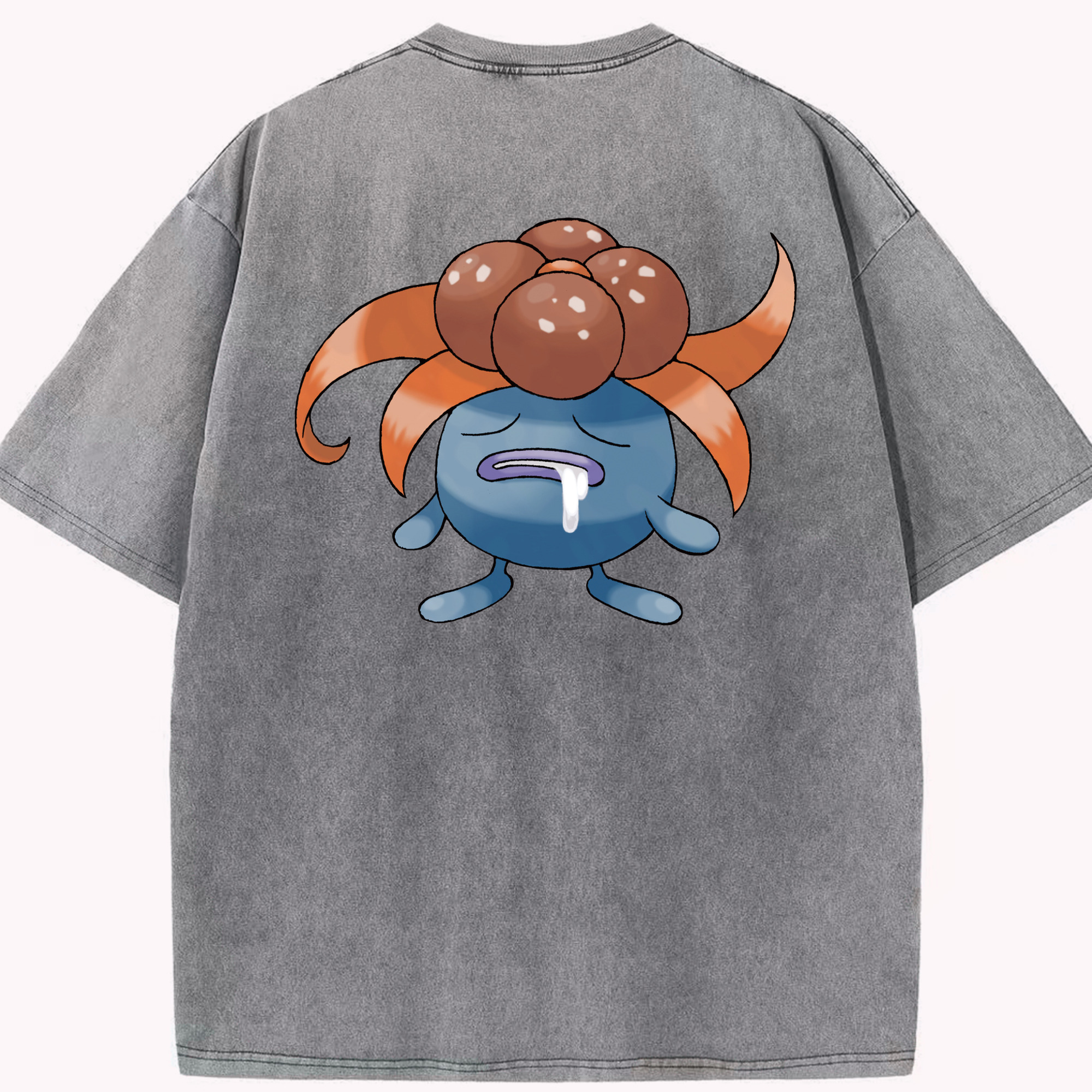 （画像用） ポケットモンスター Pokémon 綿100% ヴィンテージ風 半袖Tシャツ（背面プリント）