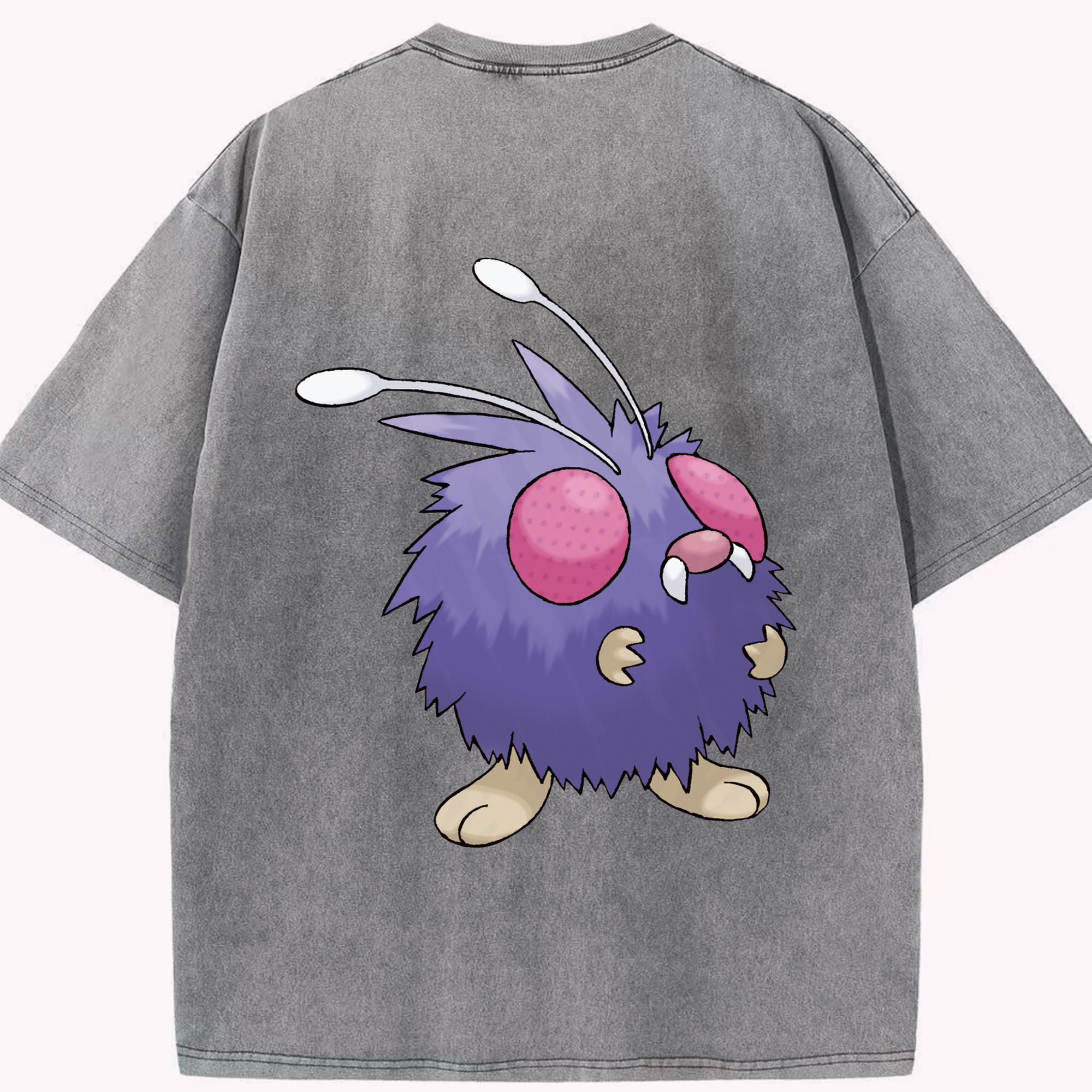 （画像用） ポケットモンスター Pokémon 綿100% ヴィンテージ風 半袖Tシャツ（背面プリント）