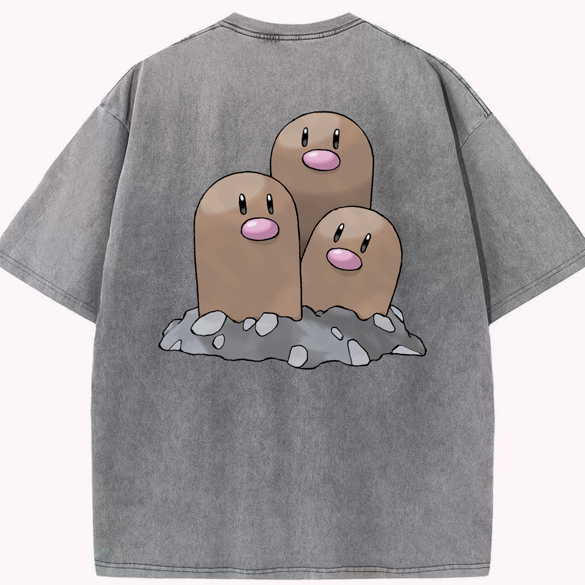 （画像用） ポケットモンスター Pokémon 綿100% ヴィンテージ風 半袖Tシャツ（背面プリント）