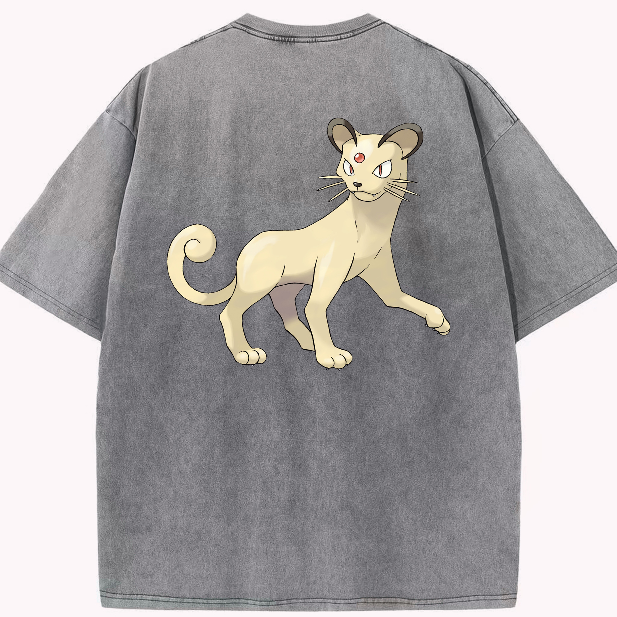 （画像用） ポケットモンスター Pokémon 綿100% ヴィンテージ風 半袖Tシャツ（背面プリント）