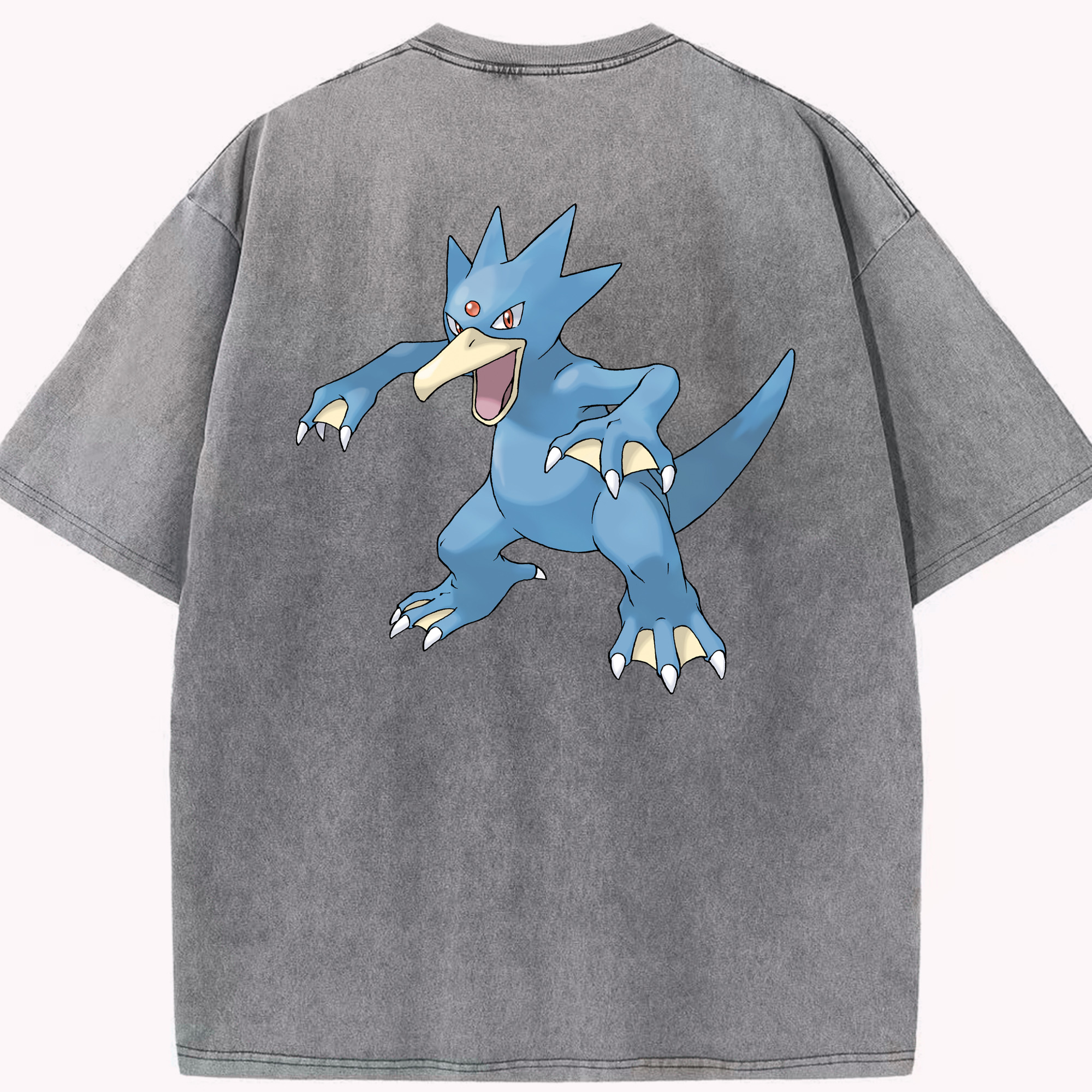（画像用） ポケットモンスター Pokémon 綿100% ヴィンテージ風 半袖Tシャツ（背面プリント）