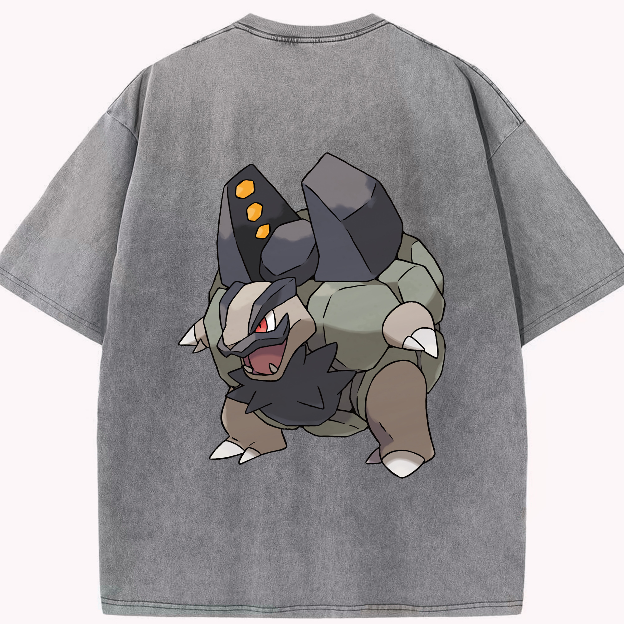 （画像用） ポケットモンスター Pokémon 綿100% ヴィンテージ風 半袖Tシャツ（背面プリント）