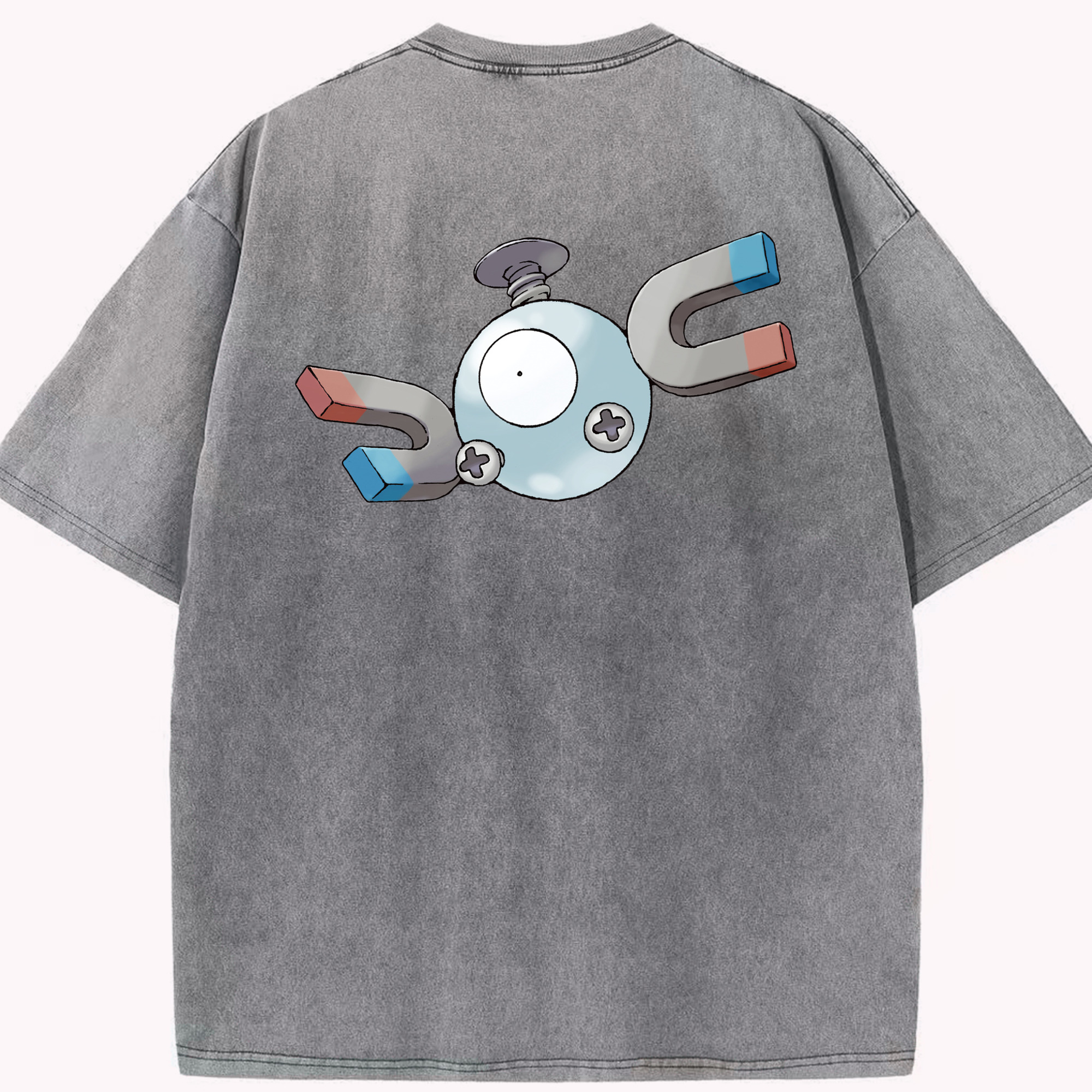 （画像用） ポケットモンスター Pokémon 綿100% ヴィンテージ風 半袖Tシャツ（背面プリント）