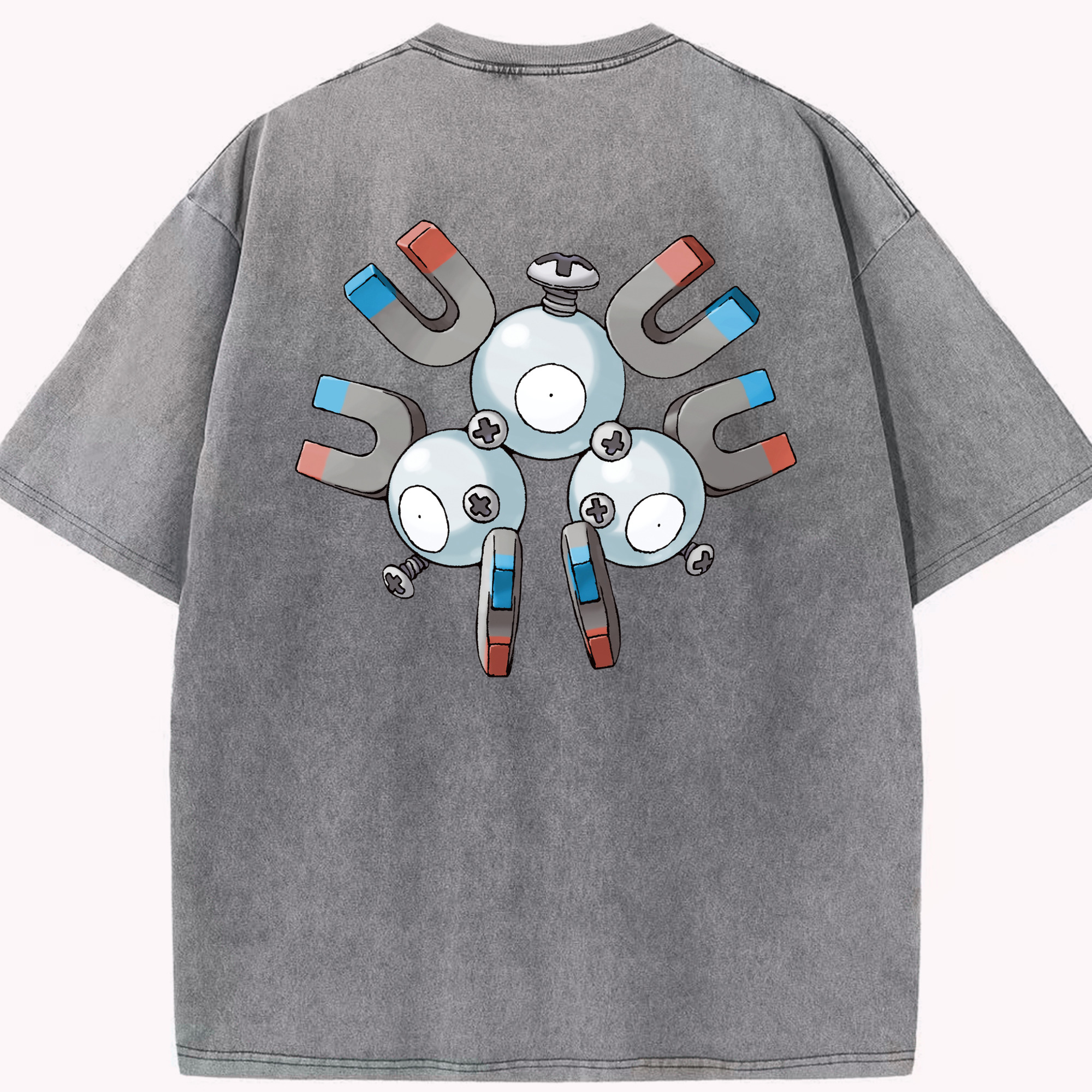 （画像用） ポケットモンスター Pokémon 綿100% ヴィンテージ風 半袖Tシャツ（背面プリント）