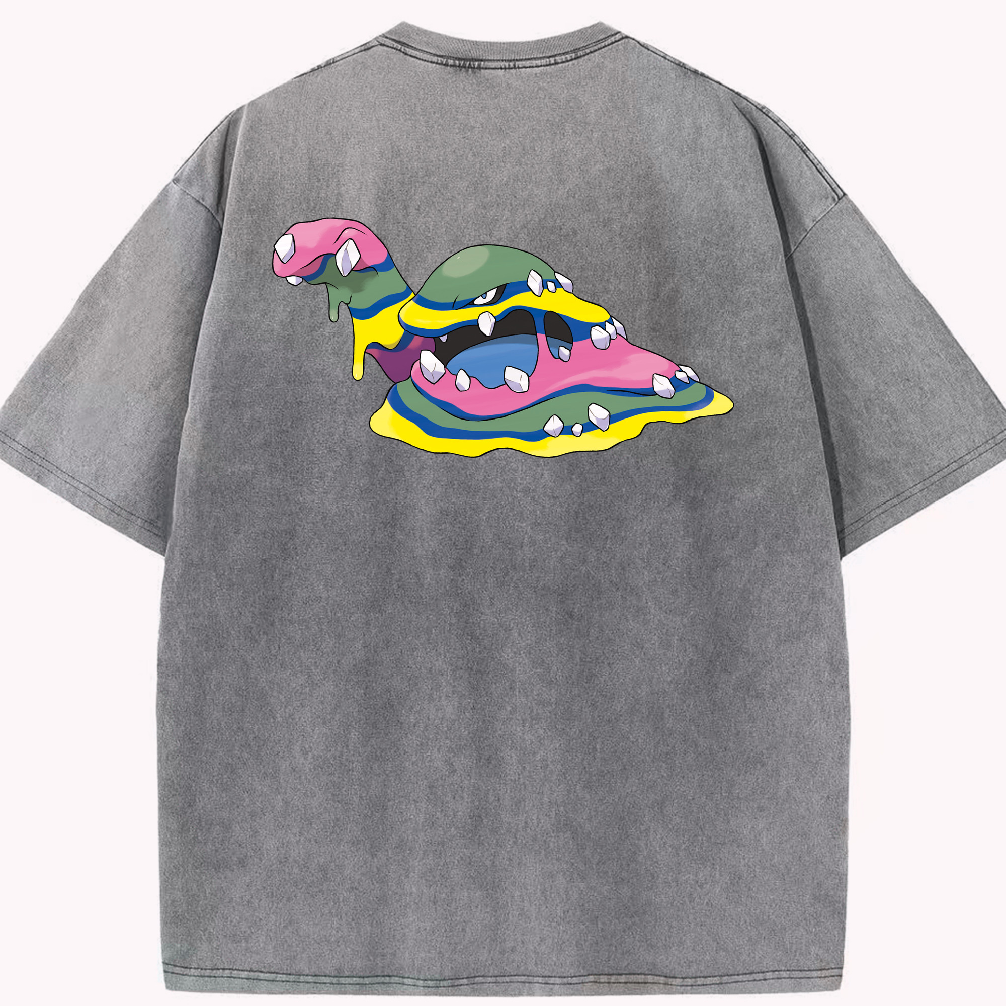 （画像用） ポケットモンスター Pokémon 綿100% ヴィンテージ風 半袖Tシャツ（背面プリント）