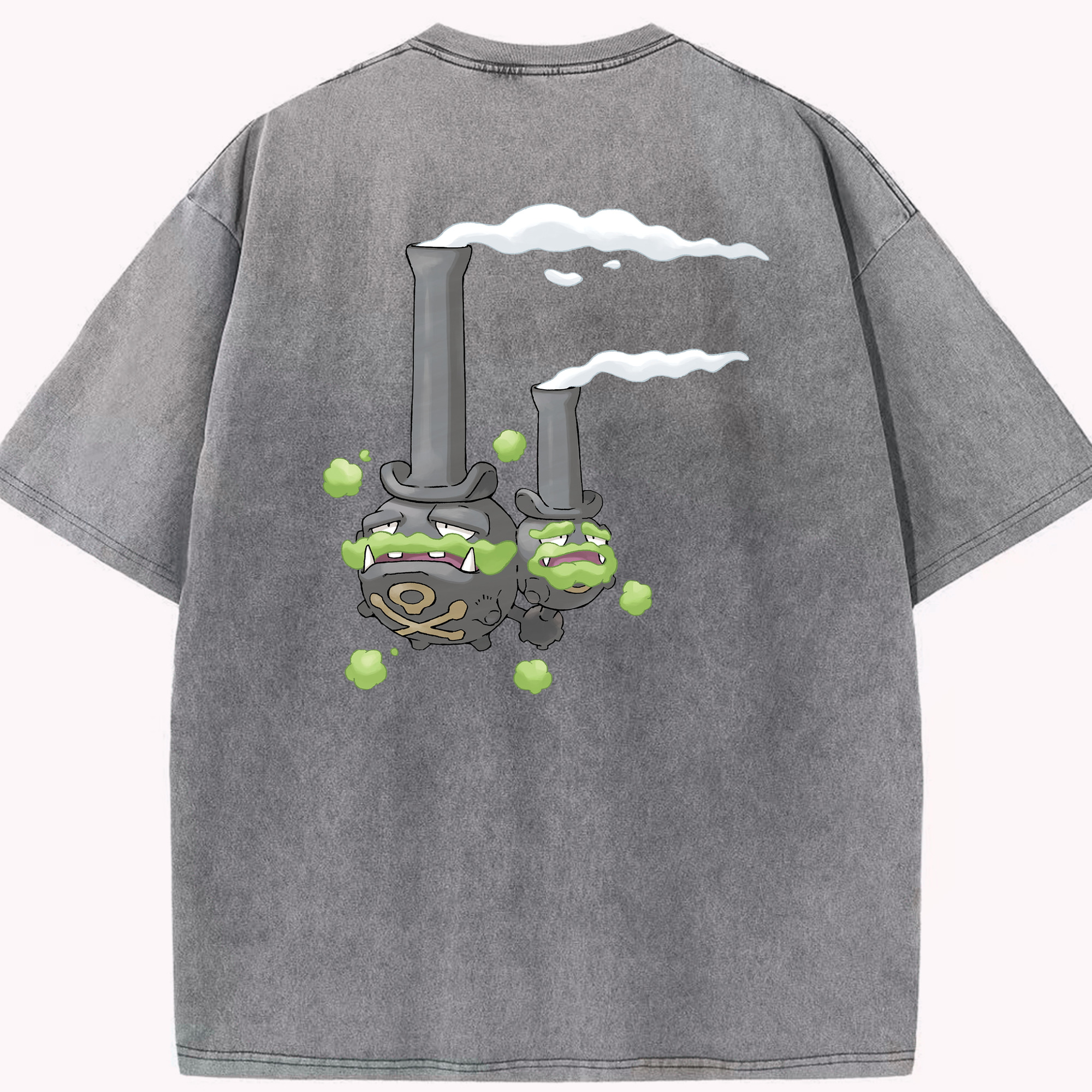 （画像用） ポケットモンスター Pokémon 綿100% ヴィンテージ風 半袖Tシャツ（背面プリント）