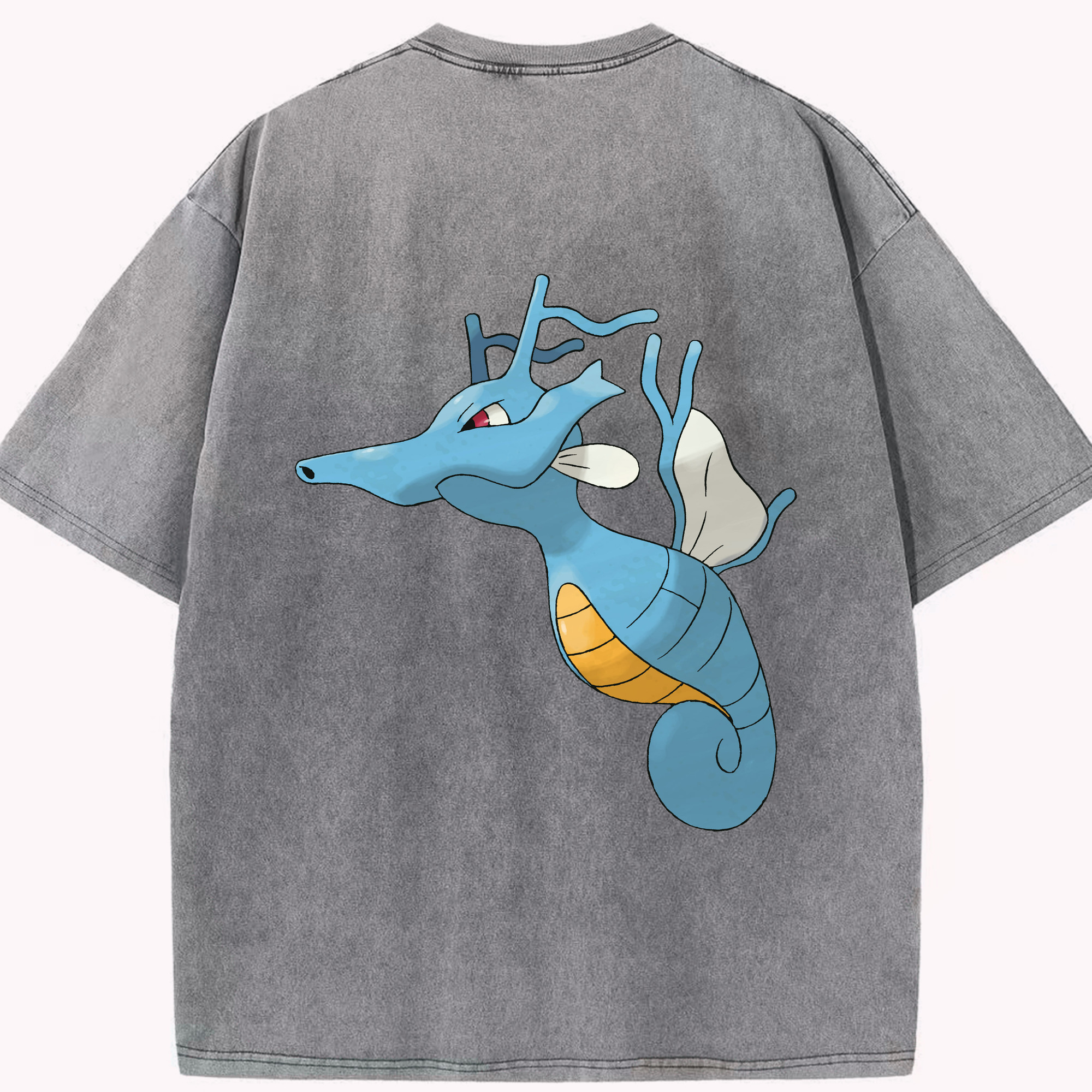 （画像用） ポケットモンスター Pokémon 綿100% ヴィンテージ風 半袖Tシャツ（背面プリント）