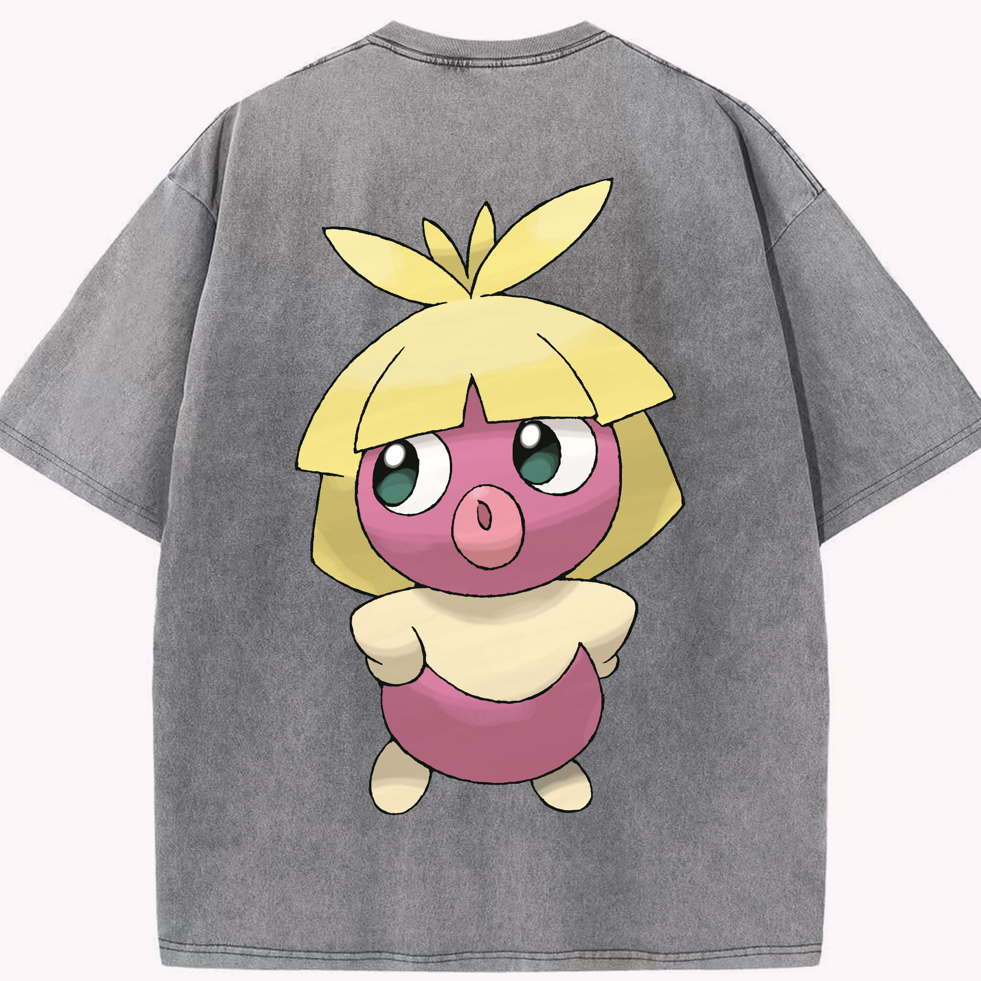 （画像用） ポケットモンスター Pokémon 綿100% ヴィンテージ風 半袖Tシャツ（背面プリント）