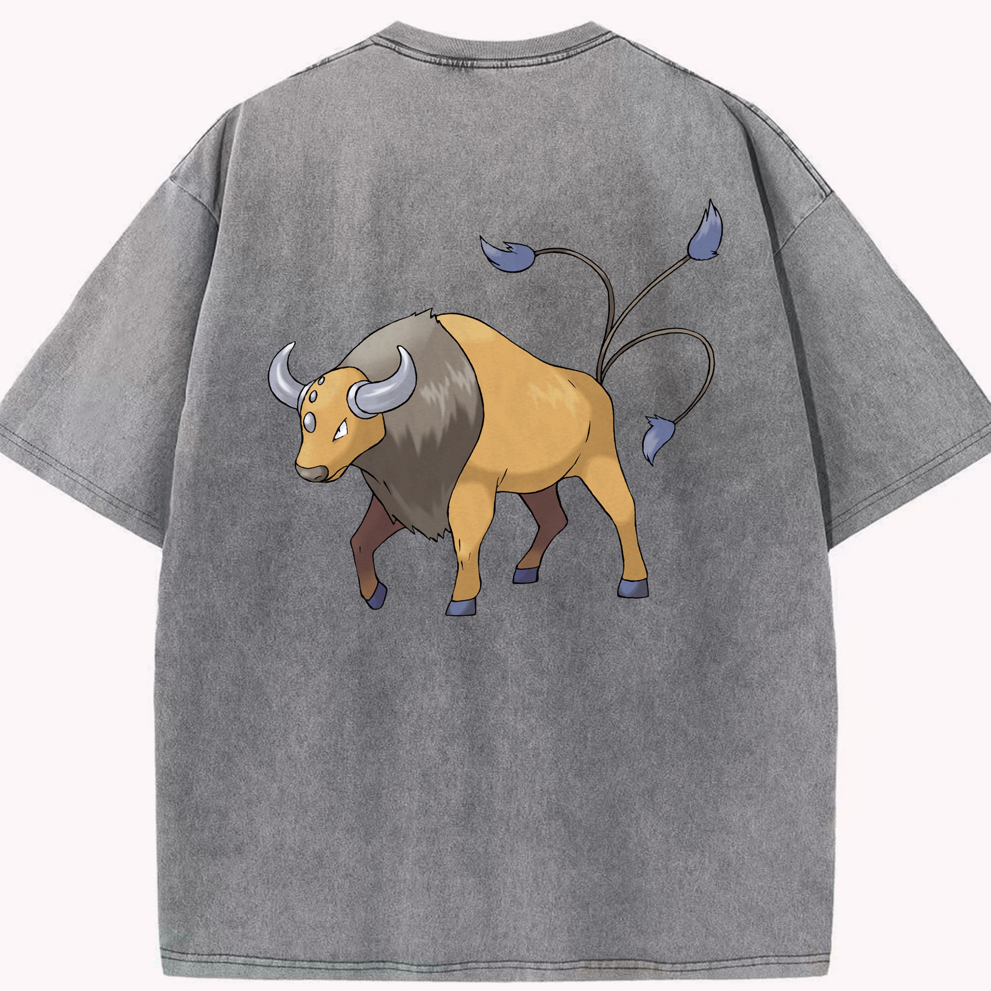 （画像用） ポケットモンスター Pokémon 綿100% ヴィンテージ風 半袖Tシャツ（背面プリント）
