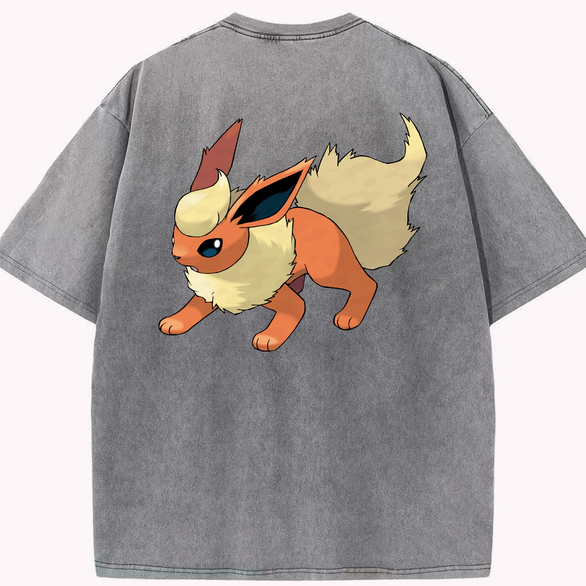 （画像用） ポケットモンスター Pokémon 綿100% ヴィンテージ風 半袖Tシャツ（背面プリント）