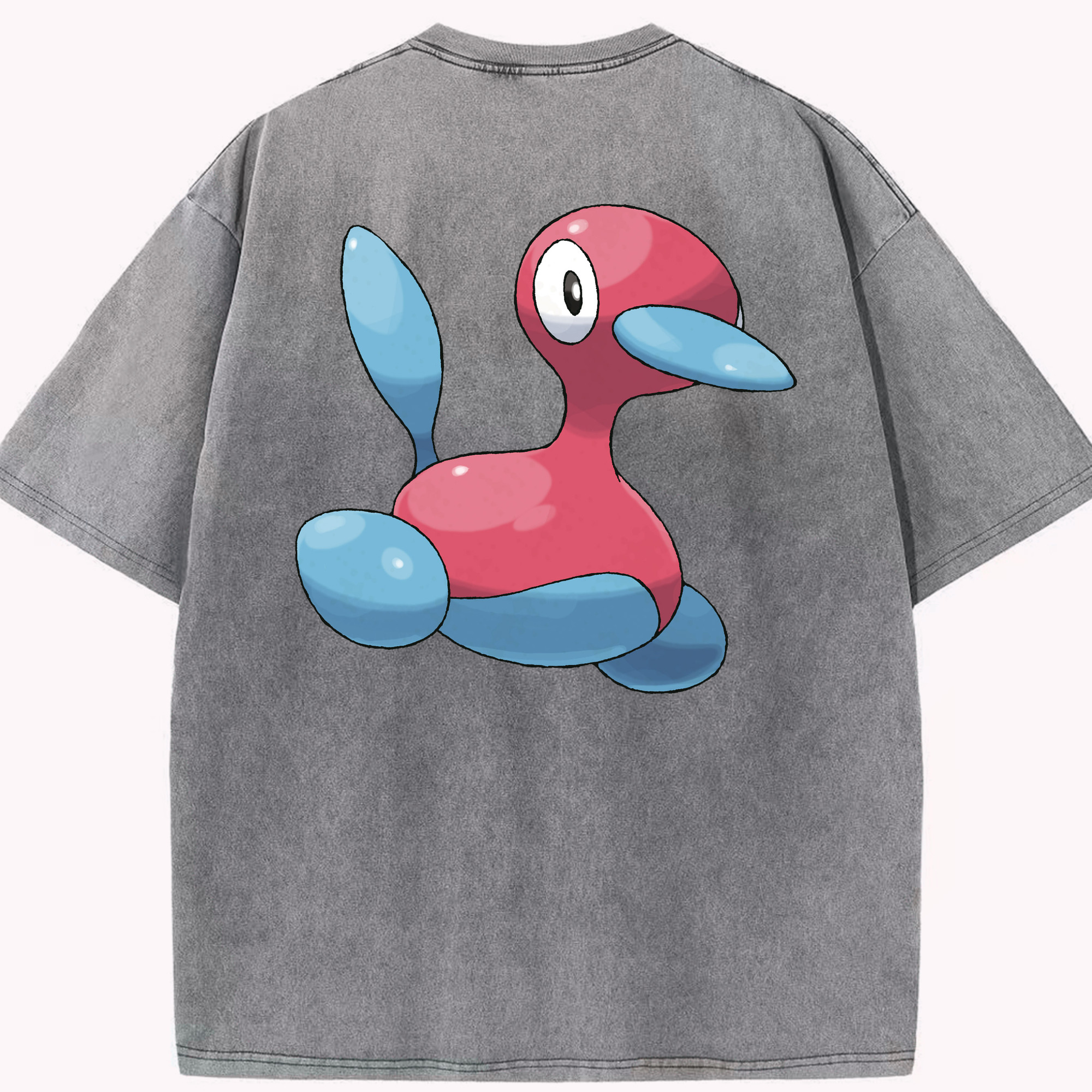 （画像用） ポケットモンスター Pokémon 綿100% ヴィンテージ風 半袖Tシャツ（背面プリント）