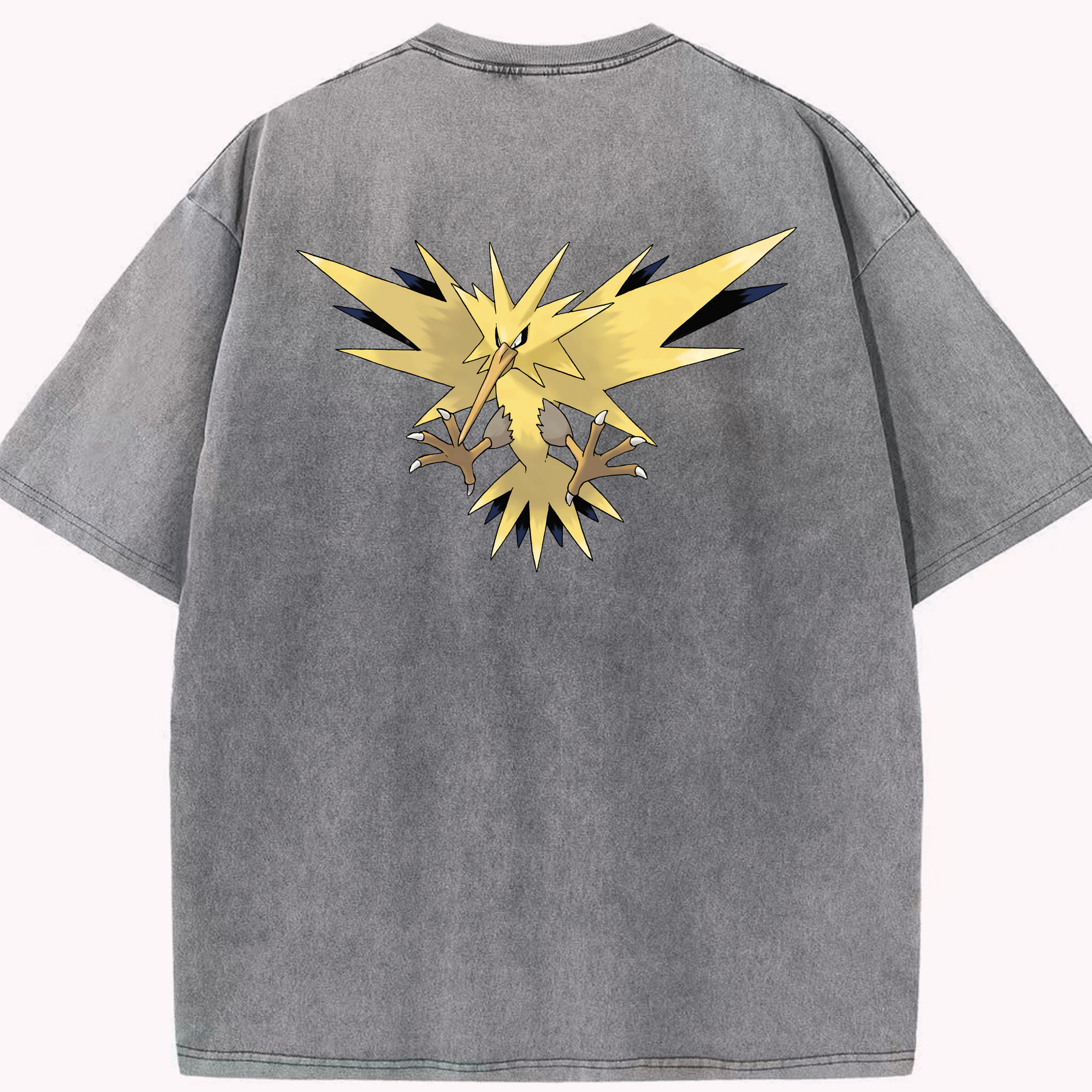 （画像用） ポケットモンスター Pokémon 綿100% ヴィンテージ風 半袖Tシャツ（背面プリント）