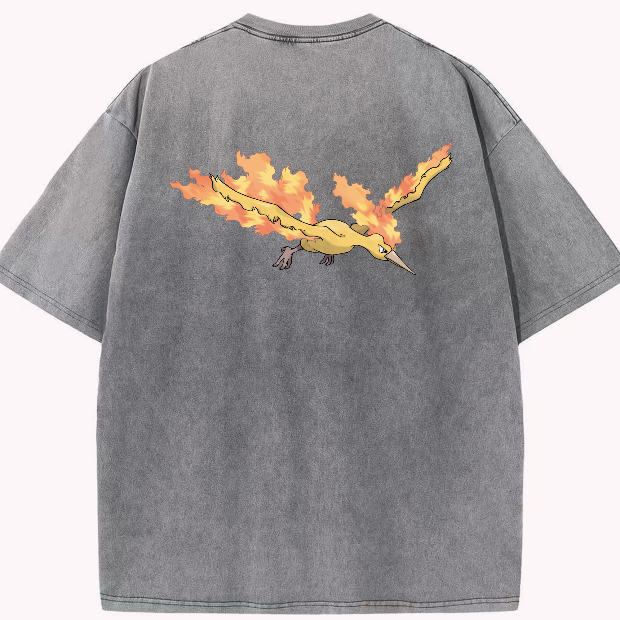 （画像用） ポケットモンスター Pokémon 綿100% ヴィンテージ風 半袖Tシャツ（背面プリント）