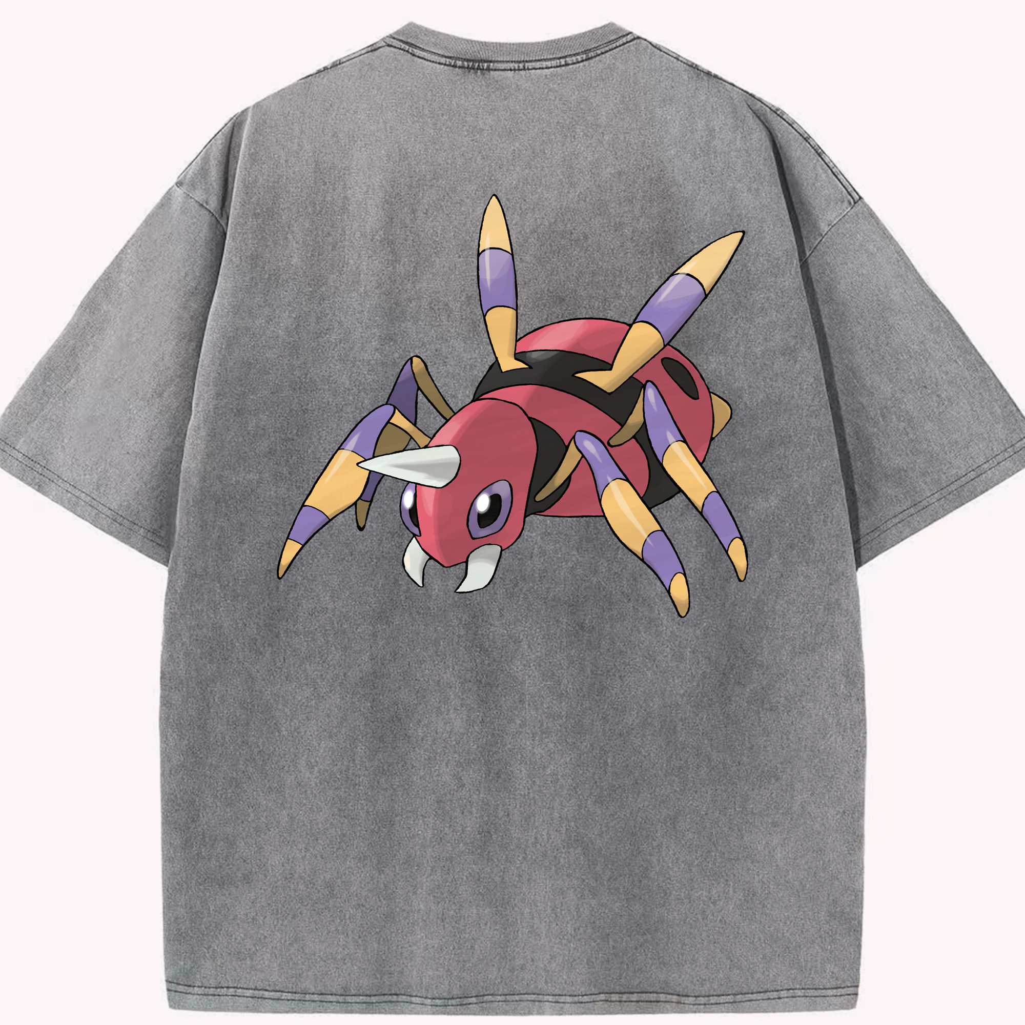 （画像用） ポケットモンスター Pokémon 綿100% ヴィンテージ風 半袖Tシャツ（背面プリント）
