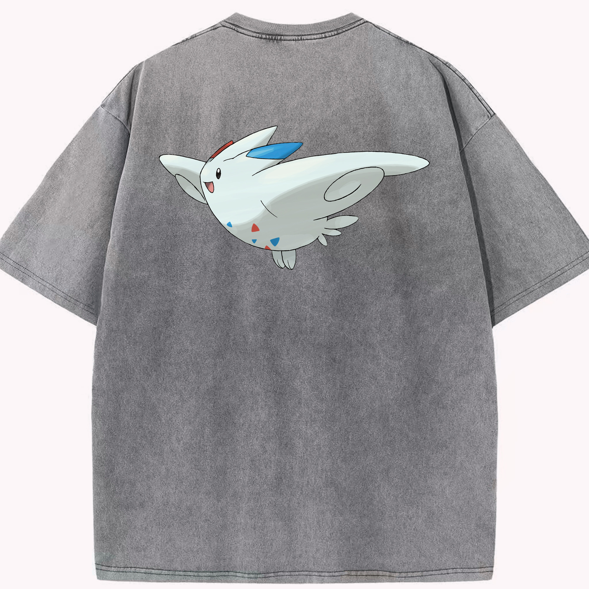 （画像用） ポケットモンスター Pokémon 綿100% ヴィンテージ風 半袖Tシャツ（背面プリント）