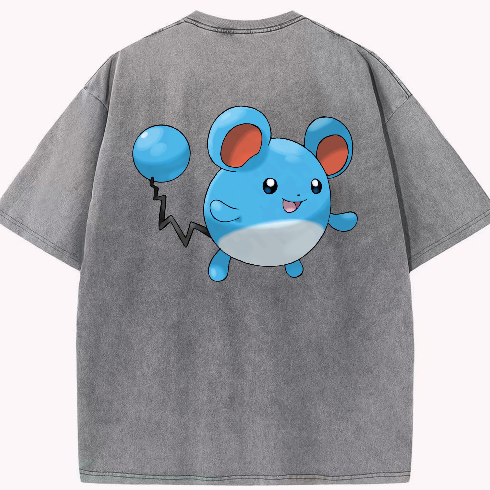 （画像用） ポケットモンスター Pokémon 綿100% ヴィンテージ風 半袖Tシャツ（背面プリント）