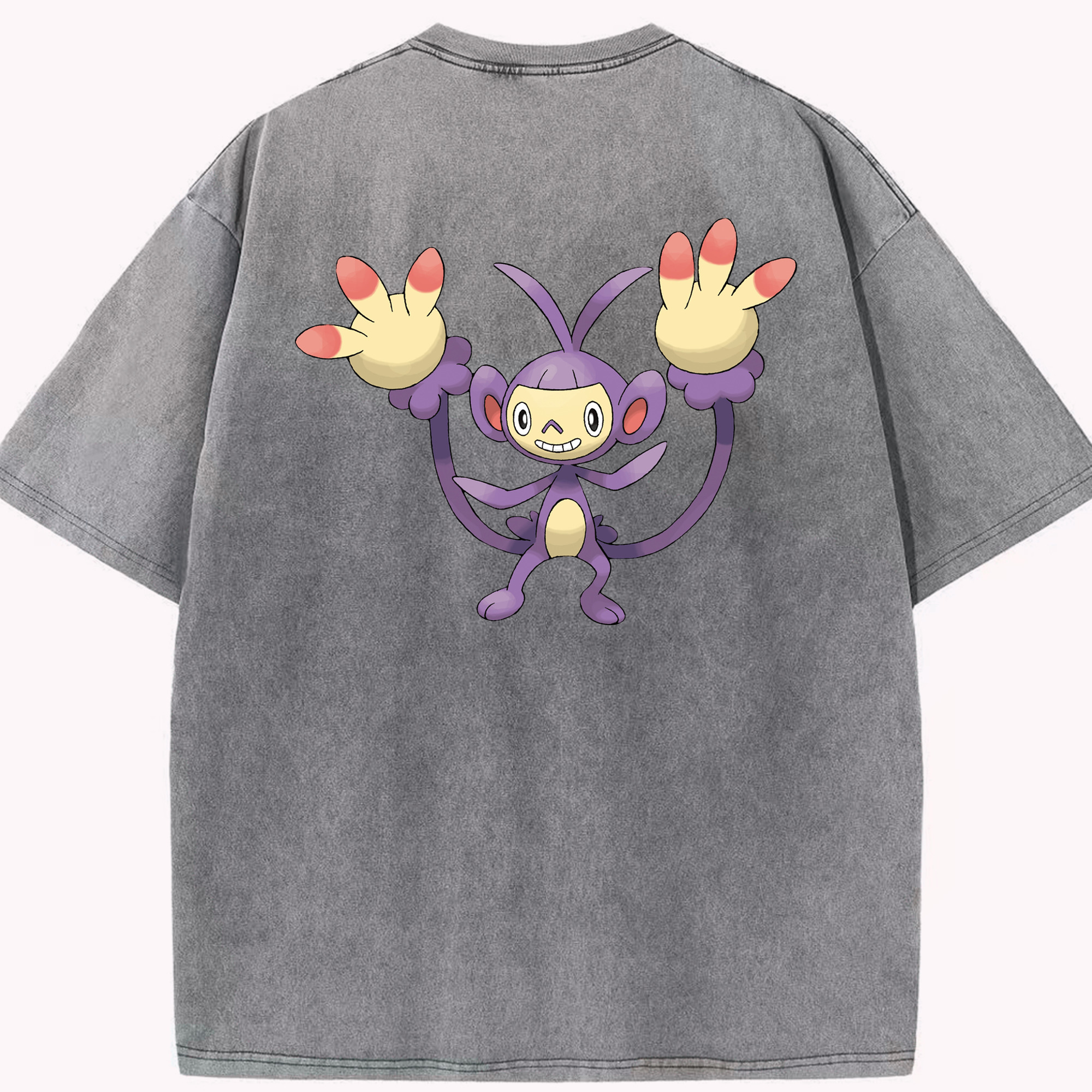 （画像用） ポケットモンスター Pokémon 綿100% ヴィンテージ風 半袖Tシャツ（背面プリント）