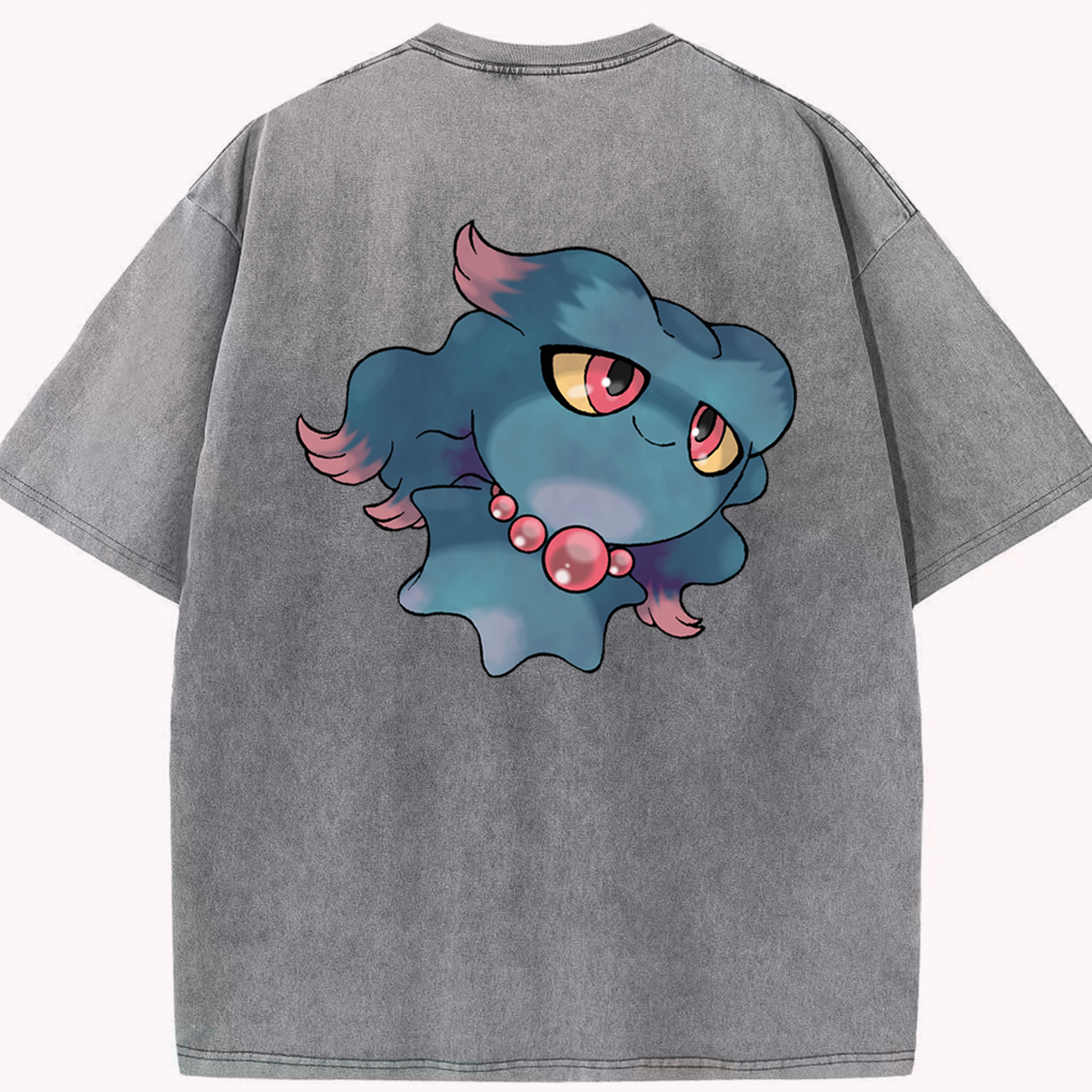 （画像用） ポケットモンスター Pokémon 綿100% ヴィンテージ風 半袖Tシャツ（背面プリント）