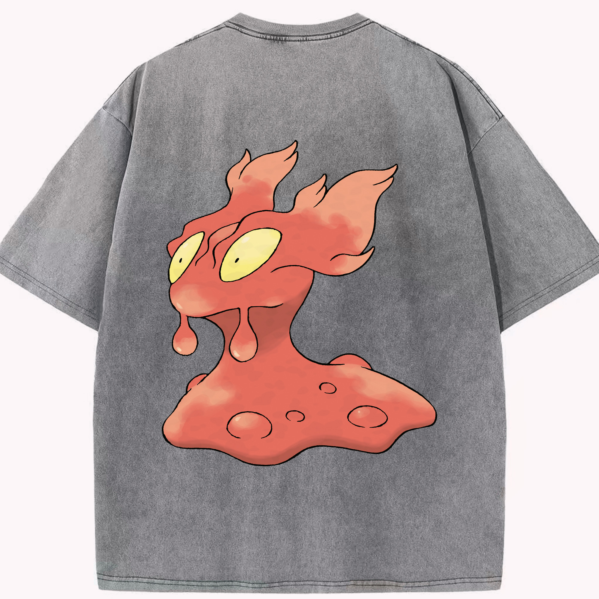 （画像用） ポケットモンスター Pokémon 綿100% ヴィンテージ風 半袖Tシャツ（背面プリント）