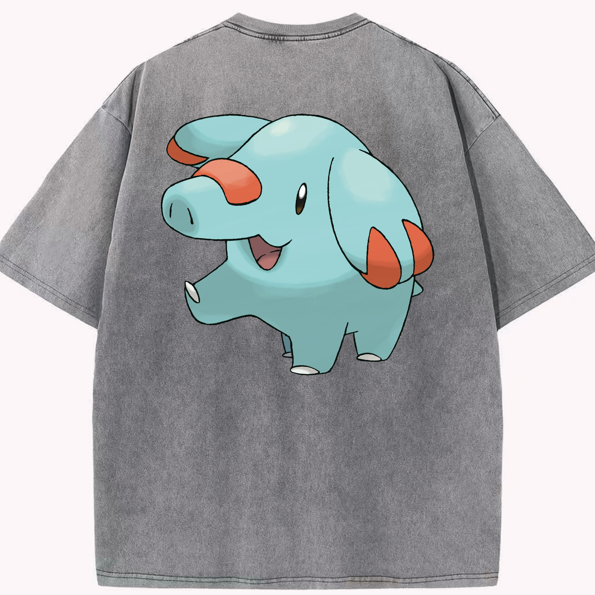 （画像用） ポケットモンスター Pokémon 綿100% ヴィンテージ風 半袖Tシャツ（背面プリント）