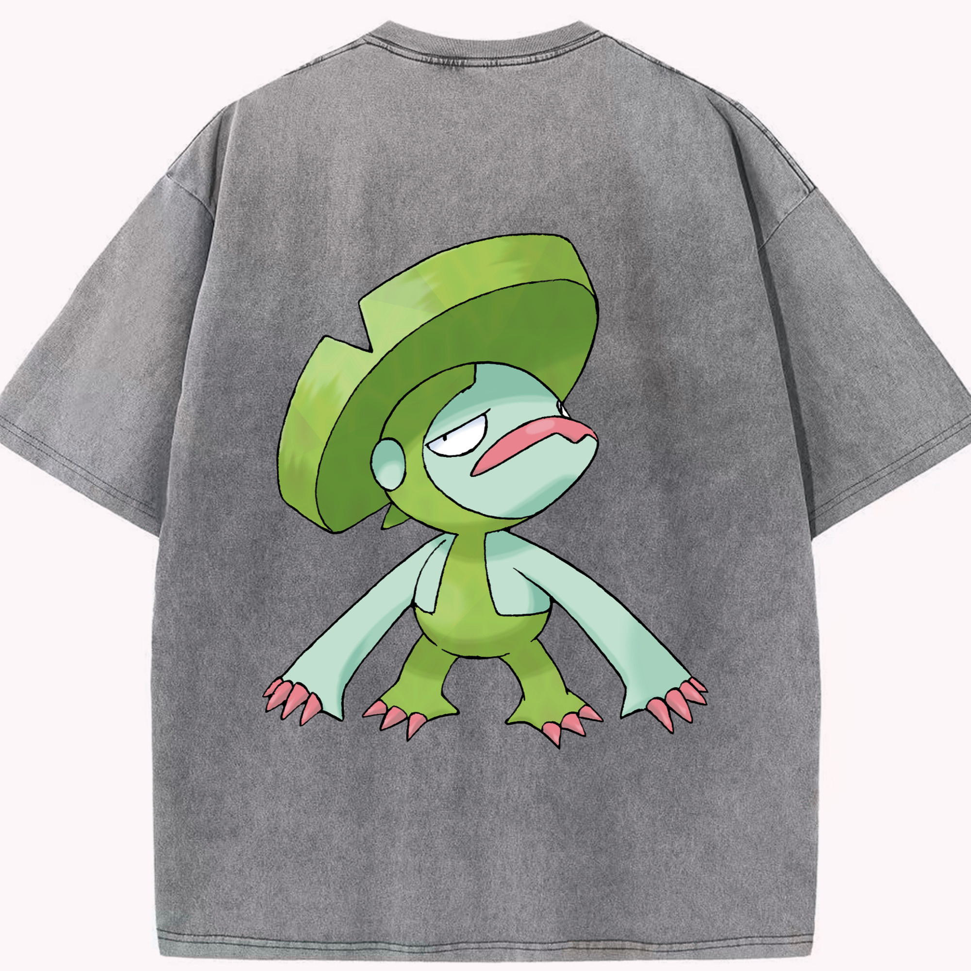 （画像用） ポケットモンスター Pokémon 綿100% ヴィンテージ風 半袖Tシャツ（背面プリント）