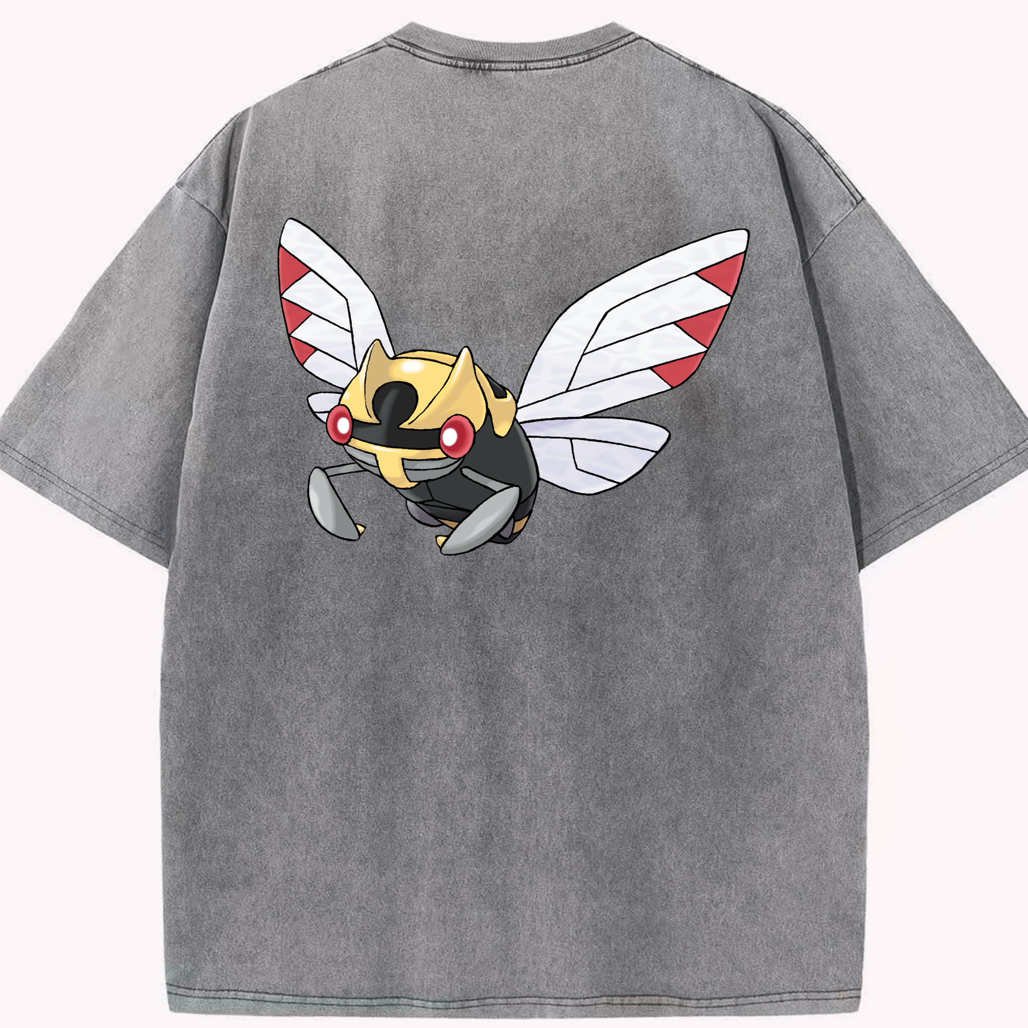 （画像用） ポケットモンスター Pokémon 綿100% ヴィンテージ風 半袖Tシャツ（背面プリント）