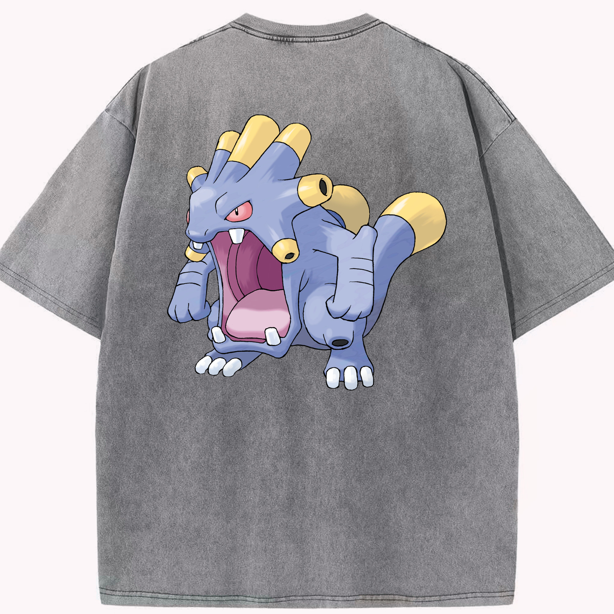 （画像用） ポケットモンスター Pokémon 綿100% ヴィンテージ風 半袖Tシャツ（背面プリント）