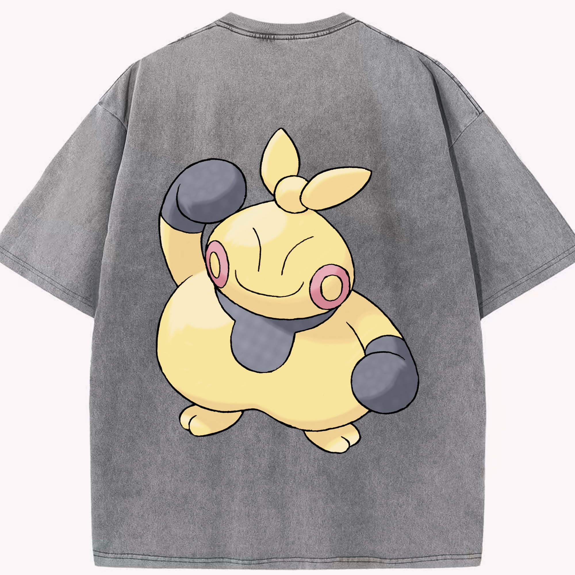（画像用） ポケットモンスター Pokémon 綿100% ヴィンテージ風 半袖Tシャツ（背面プリント）