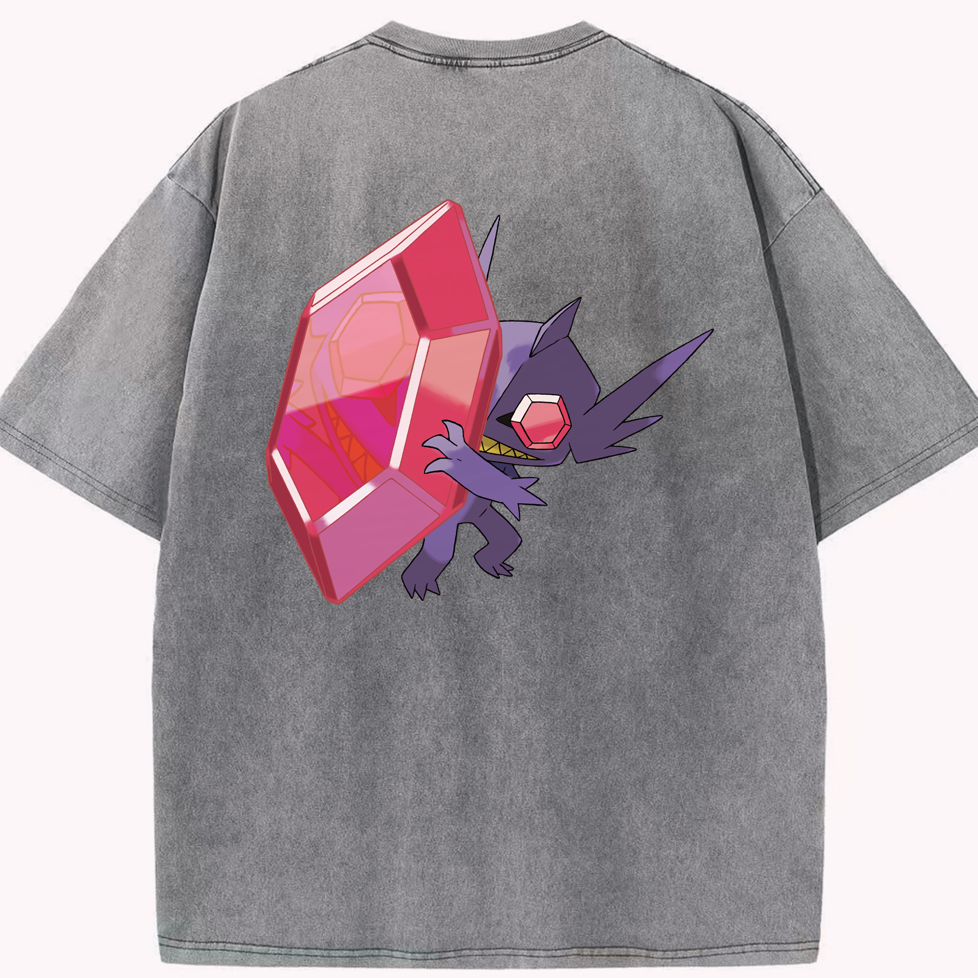 （画像用） ポケットモンスター Pokémon 綿100% ヴィンテージ風 半袖Tシャツ（背面プリント）