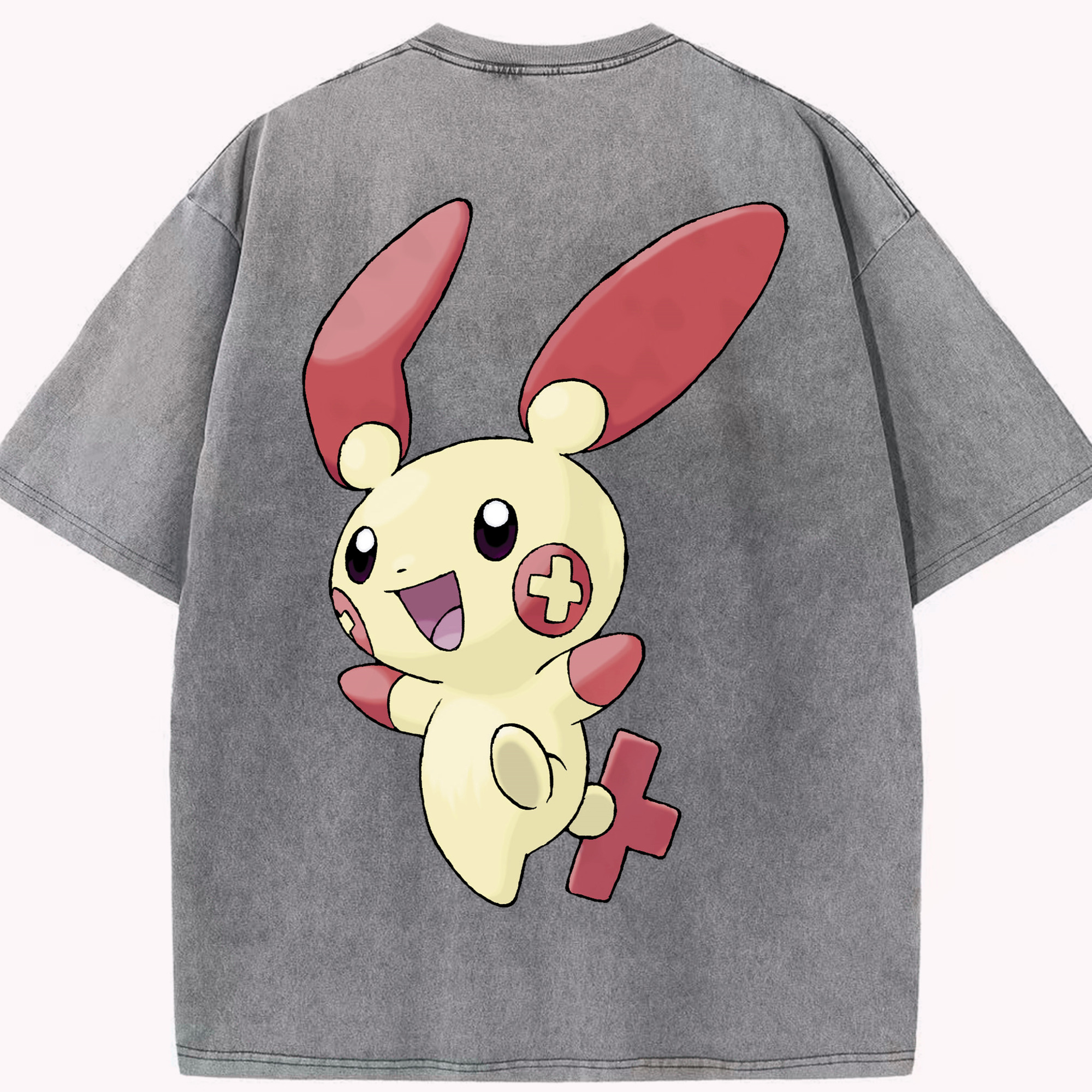 （画像用） ポケットモンスター Pokémon 綿100% ヴィンテージ風 半袖Tシャツ（背面プリント）