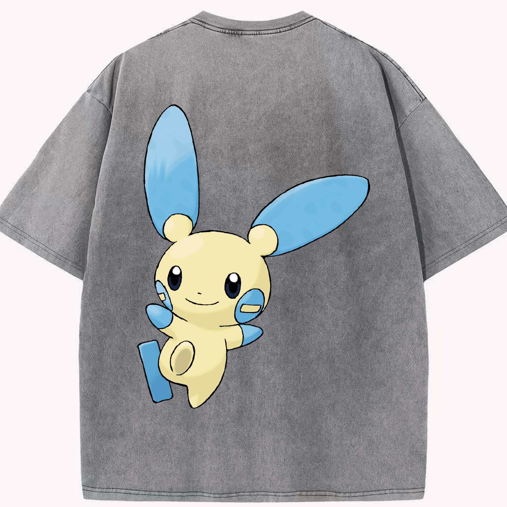 （画像用） ポケットモンスター Pokémon 綿100% ヴィンテージ風 半袖Tシャツ（背面プリント）