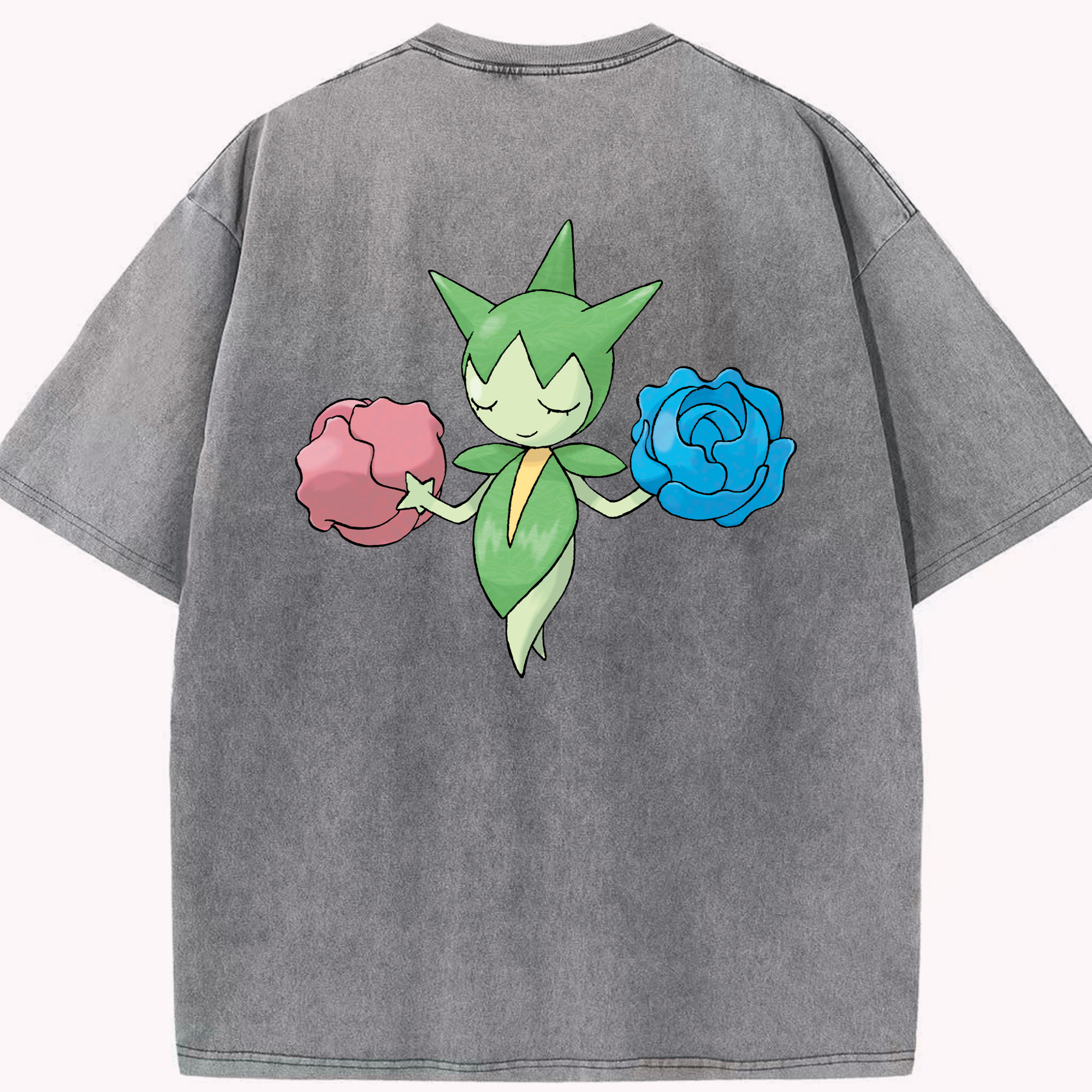 （画像用） ポケットモンスター Pokémon 綿100% ヴィンテージ風 半袖Tシャツ（背面プリント）