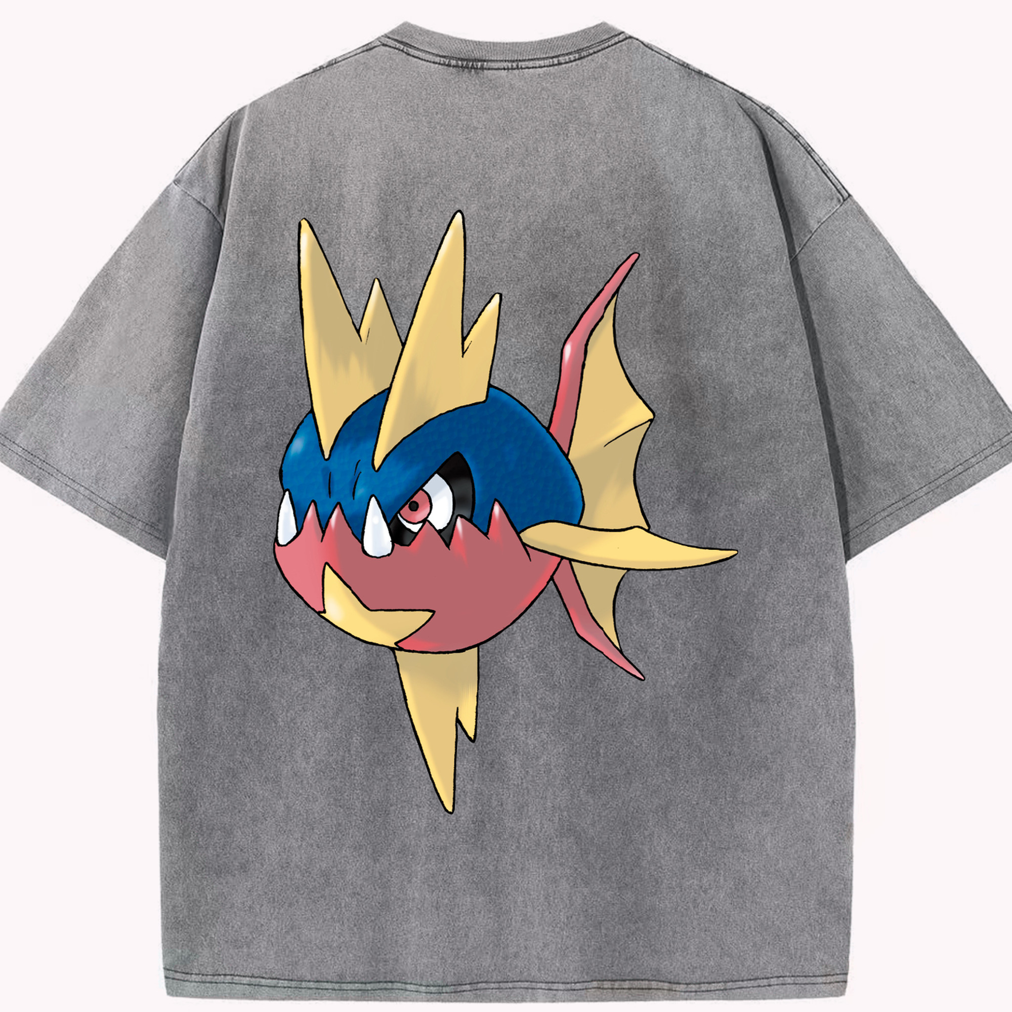 （画像用） ポケットモンスター Pokémon 綿100% ヴィンテージ風 半袖Tシャツ（背面プリント）