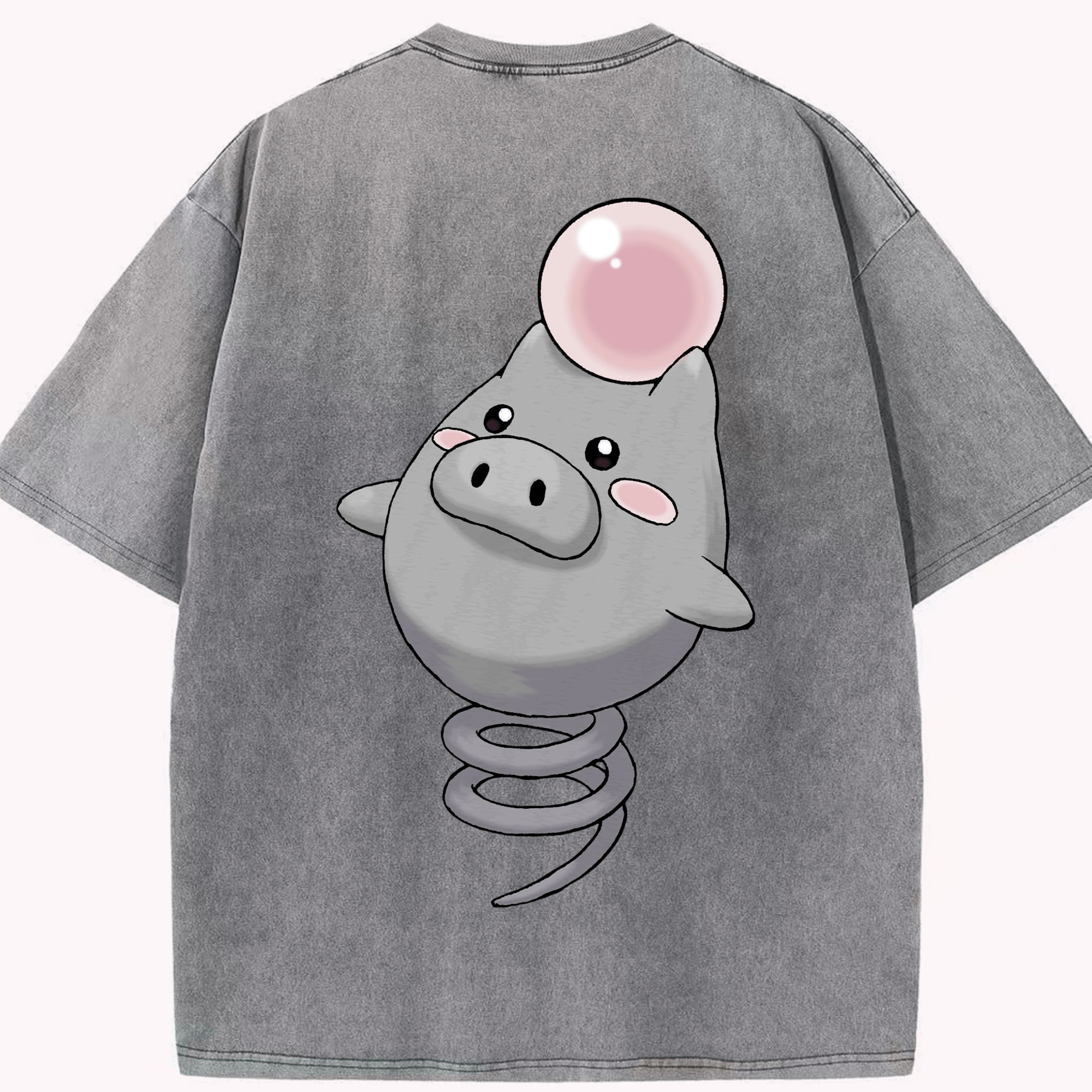 （画像用） ポケットモンスター Pokémon 綿100% ヴィンテージ風 半袖Tシャツ（背面プリント）