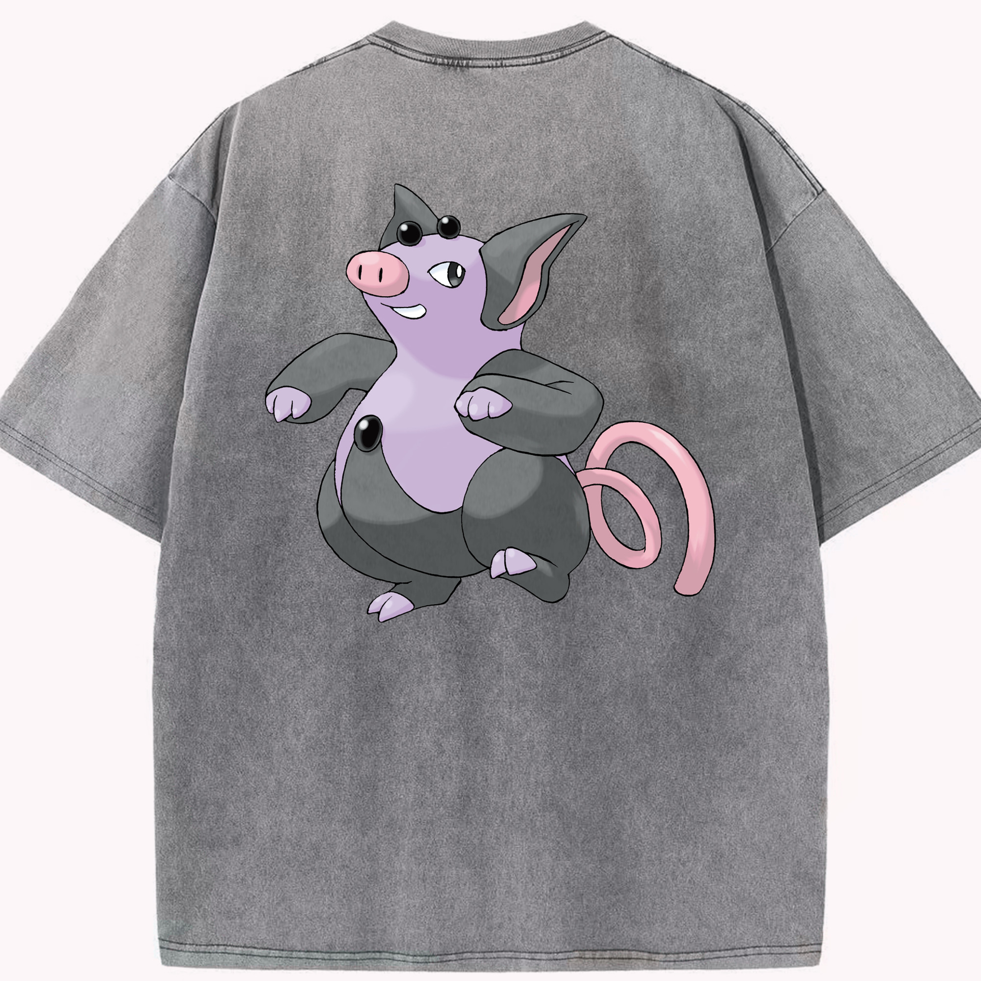 （画像用） ポケットモンスター Pokémon 綿100% ヴィンテージ風 半袖Tシャツ（背面プリント）