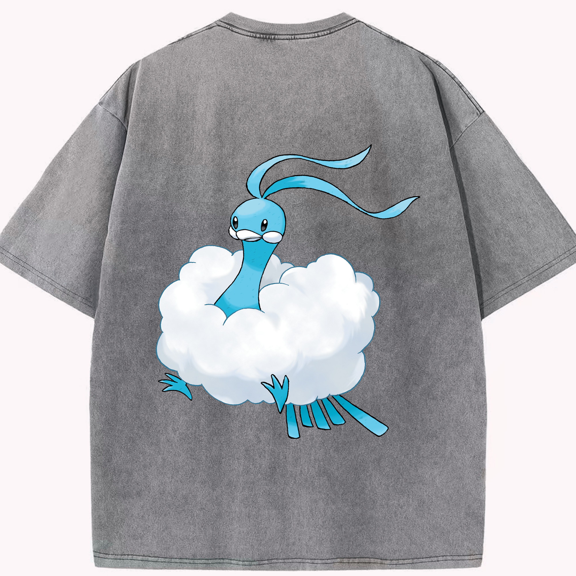 （画像用） ポケットモンスター Pokémon 綿100% ヴィンテージ風 半袖Tシャツ（背面プリント）