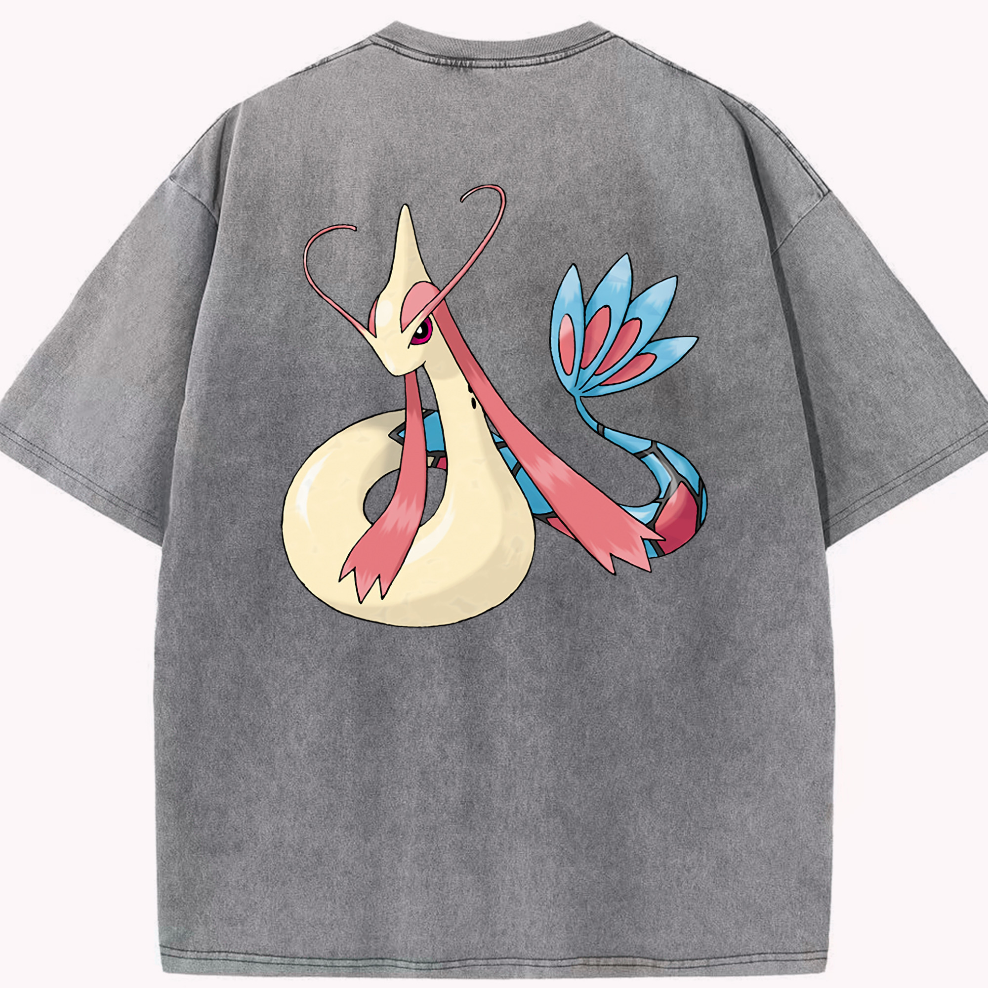 （画像用） ポケットモンスター Pokémon 綿100% ヴィンテージ風 半袖Tシャツ（背面プリント）
