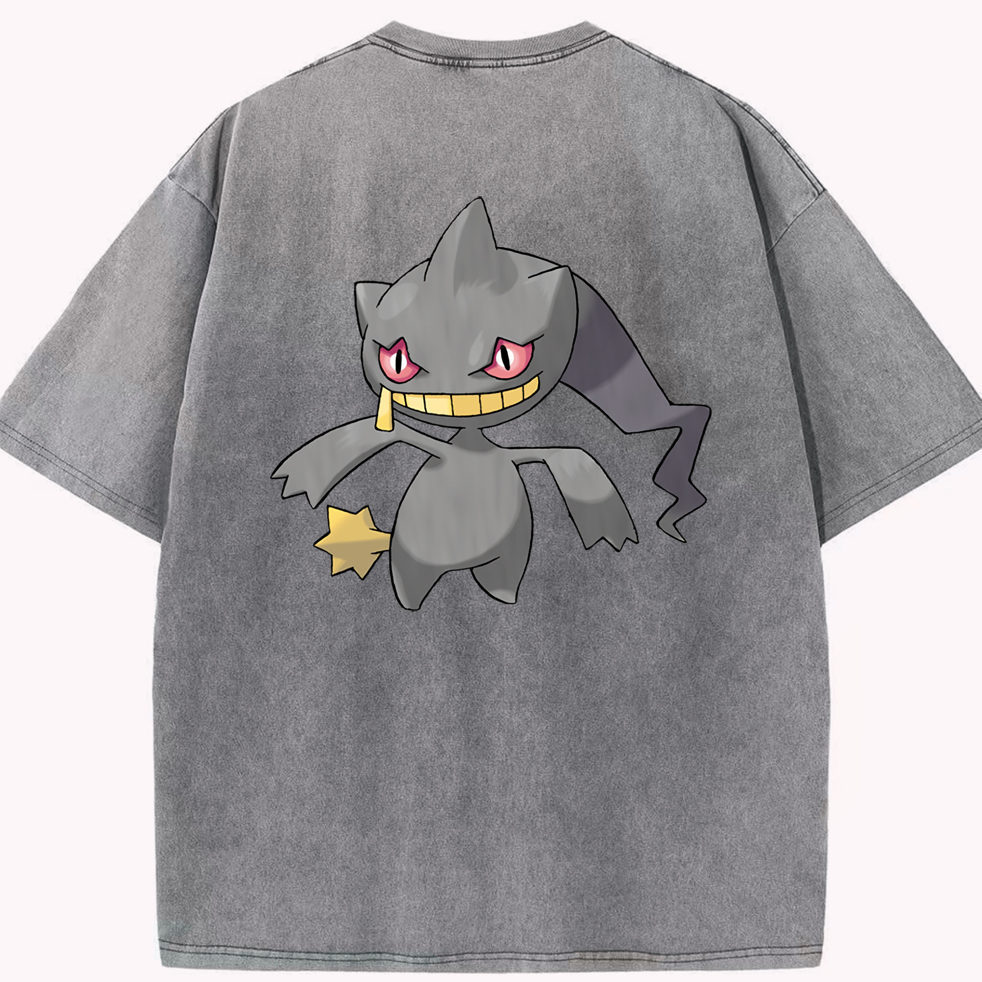 （画像用） ポケットモンスター Pokémon 綿100% ヴィンテージ風 半袖Tシャツ（背面プリント）