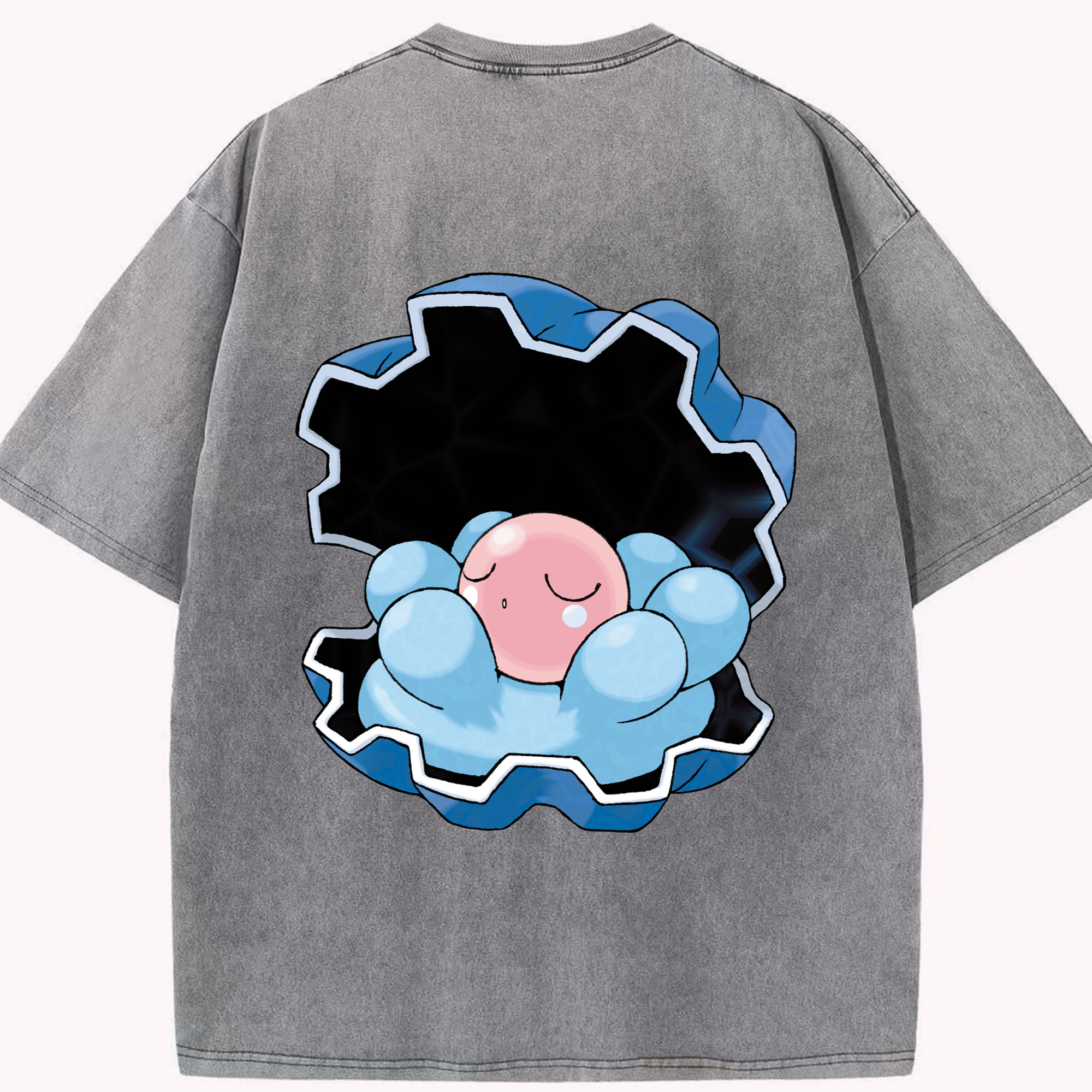（画像用） ポケットモンスター Pokémon 綿100% ヴィンテージ風 半袖Tシャツ（背面プリント）